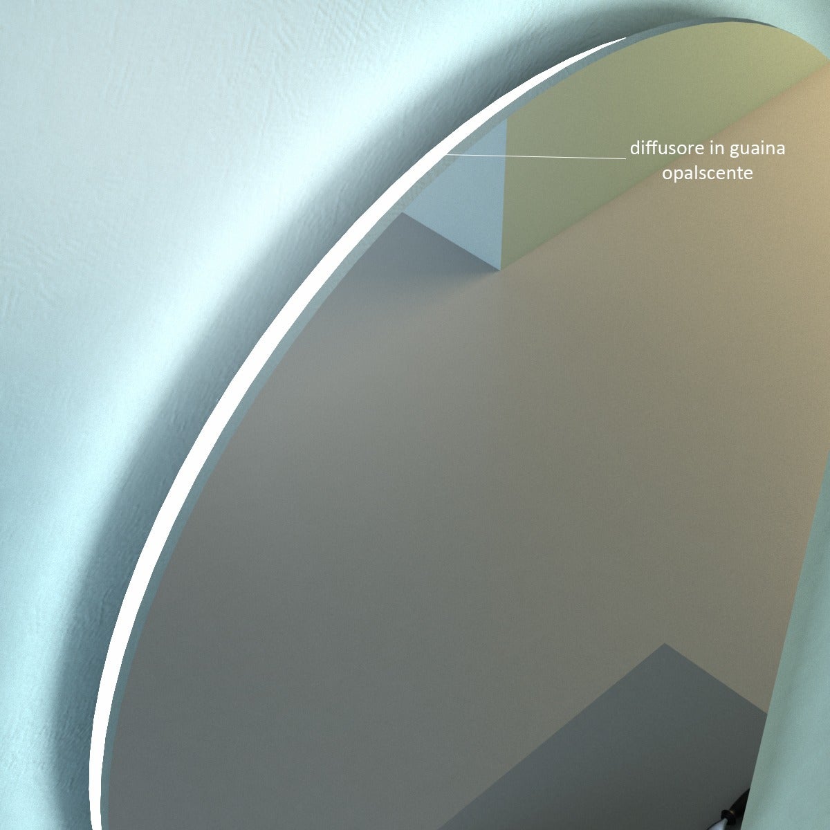 Specchio con illuminazione integrata bagno ovale OXA L 40 x H 80 x P 2.8 cm - 4