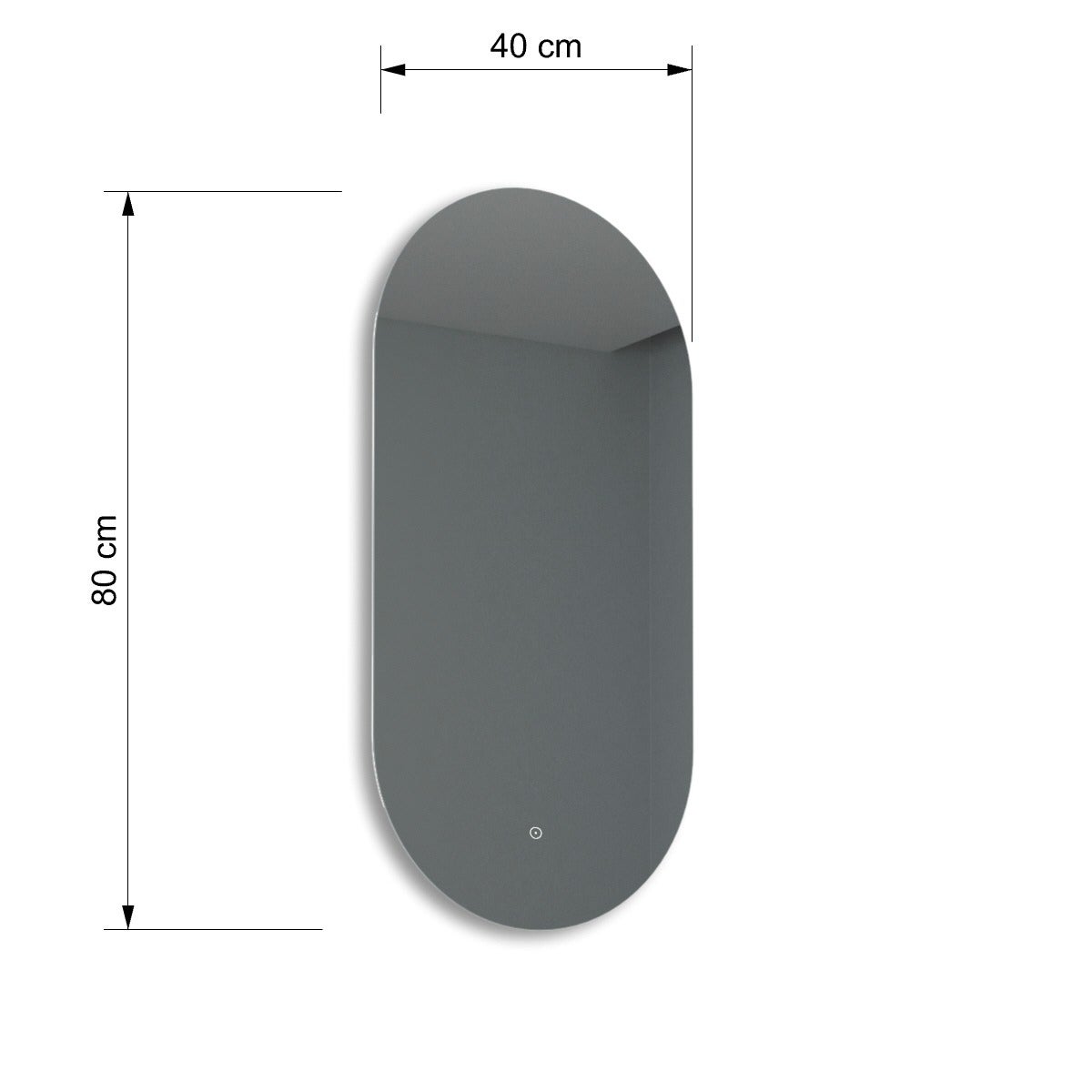 Specchio con illuminazione integrata bagno ovale OXA L 40 x H 80 x P 2.8 cm - 2