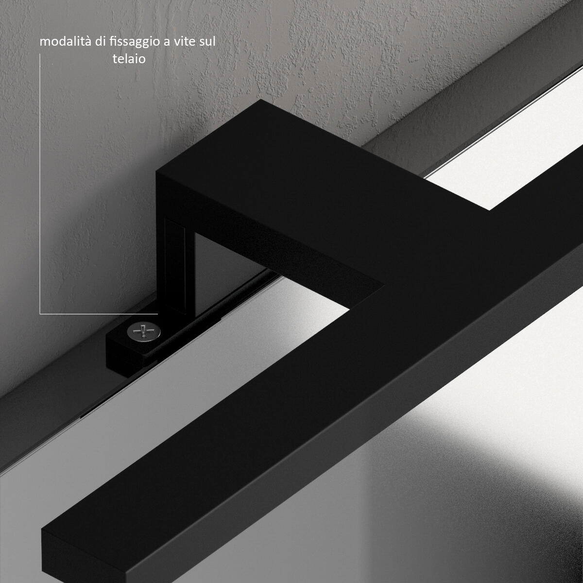 Applique LED bagno IP44 nero IP44, luce bianco naturale 400 lumen, - 4