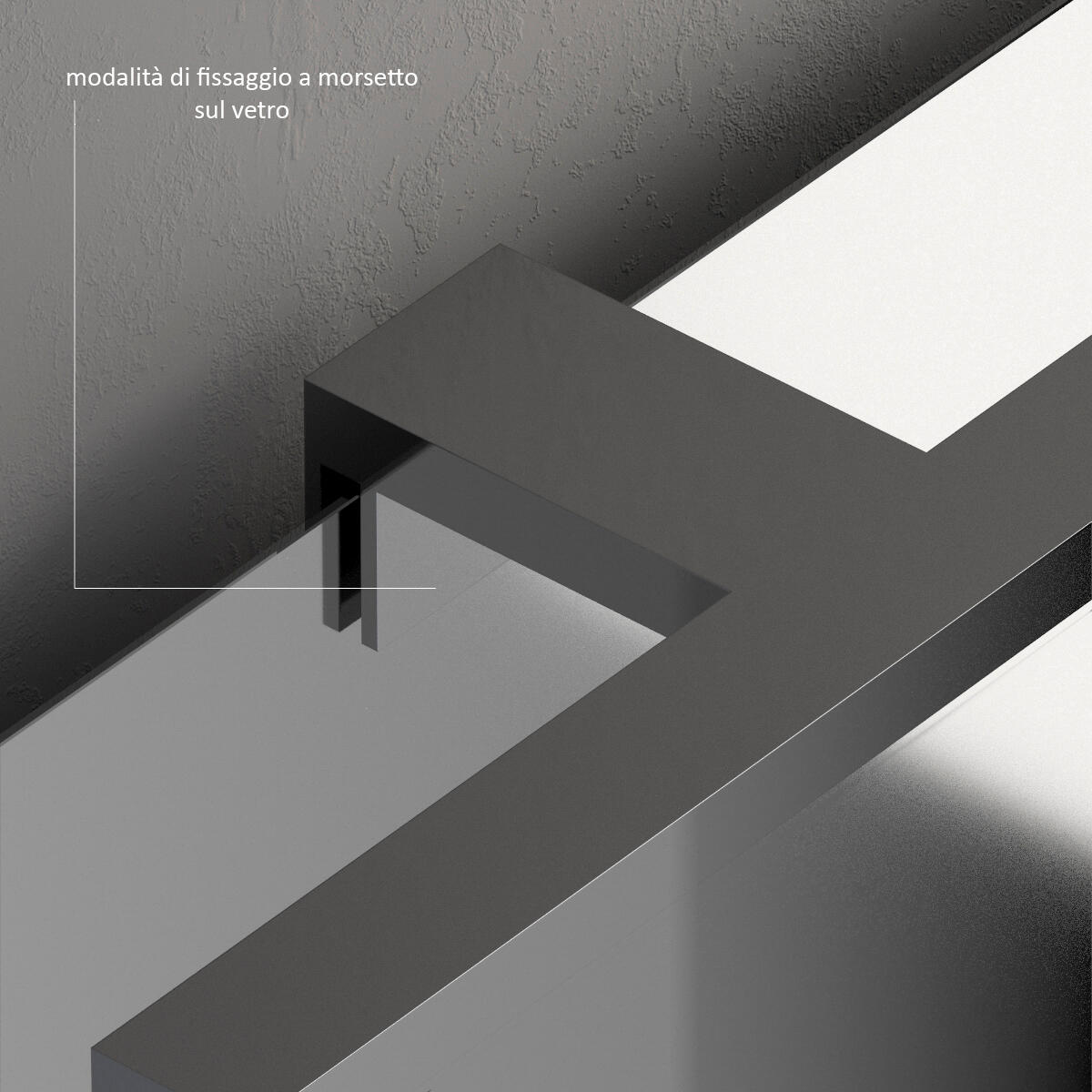 Applique LED bagno IP44 grigio IP44, luce bianco naturale 650 lumen, - 4