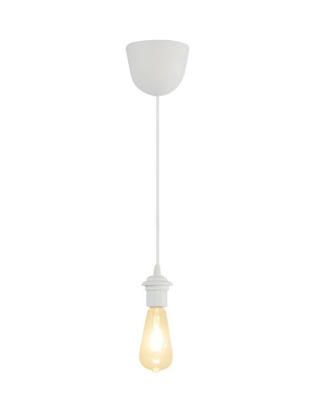 Monture July, E27, plastique blanc, Diam. 9,5cm