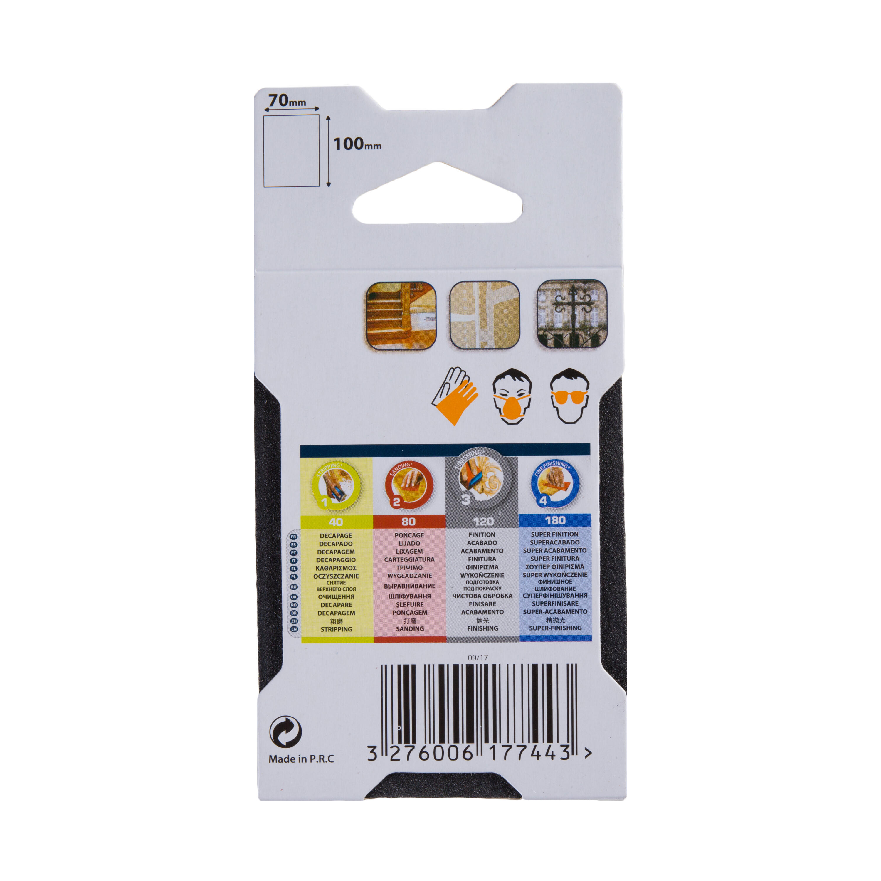 Esponja abrasiva DEXTER 100X70MM GR120 - 6