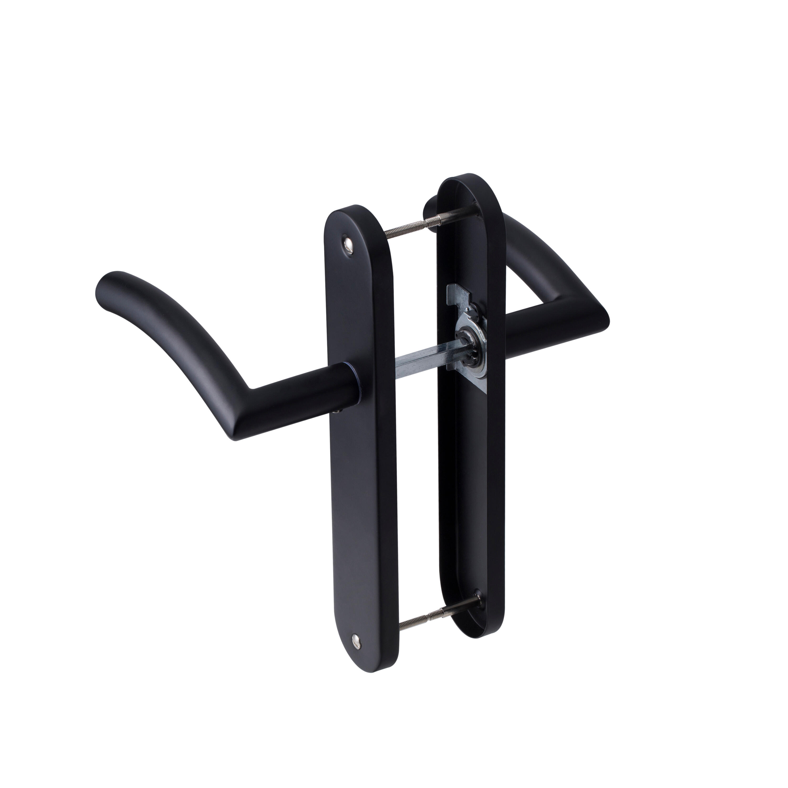 2 poignées sur plaque sans trou Margaud acier noir mat, entraxe 195 mm - 4