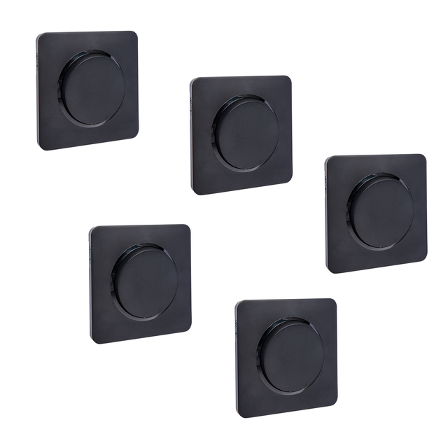 Lot de 5 interrupteurs va-et-vient Lumia,LEXMAN noir