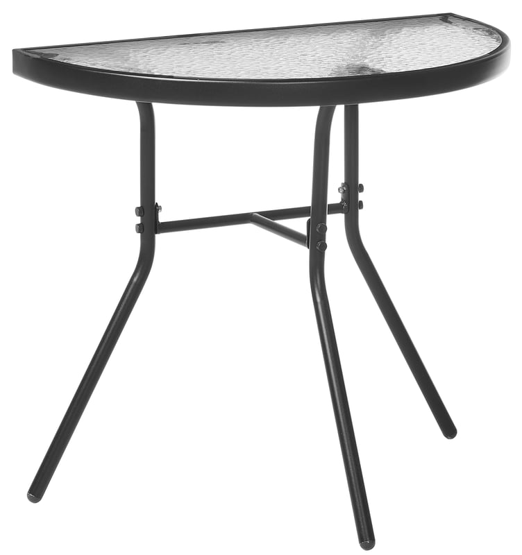 Stolik ogrodowy półokrągły Bistro 40x64cm czarny Corciano