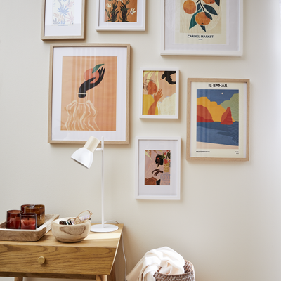 Combinación de marcos de madera para colgar en la pared, marco de fotos de  pared con