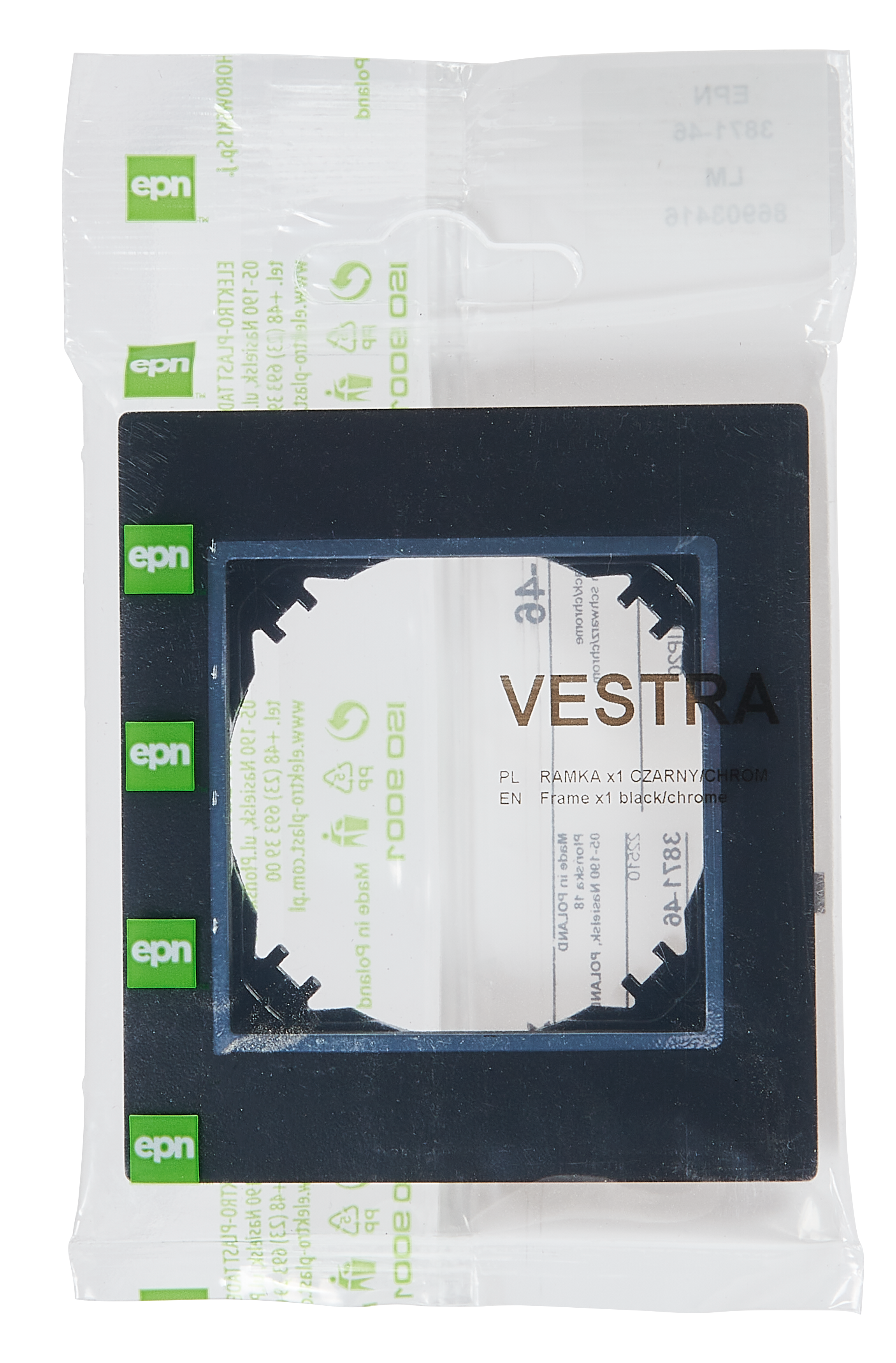 Ramka pojedyńcza Czarny chrom VESTRA ELEKTRO-PLAST - 3