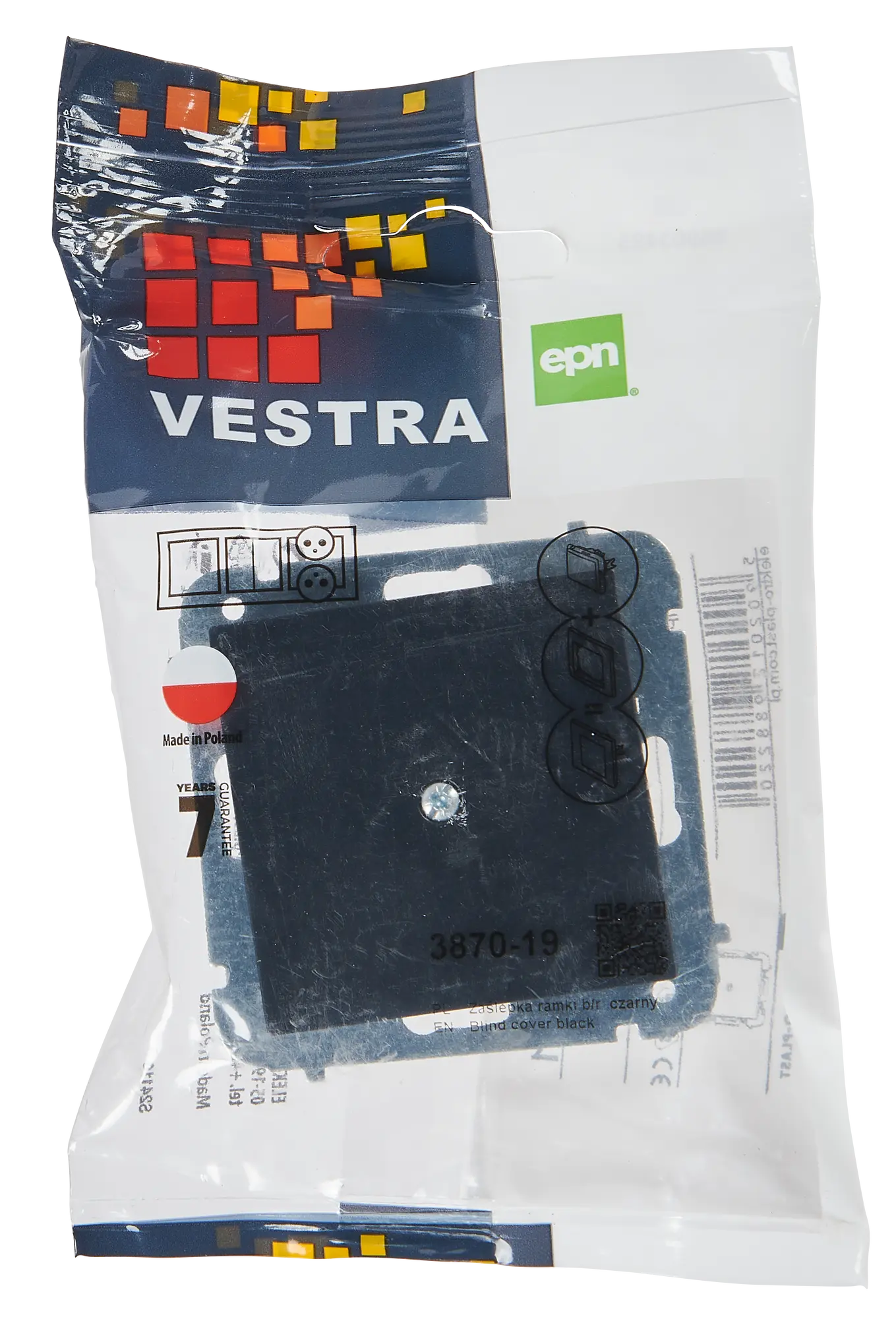 Zaślepka ramki Czarny VESTRA ELEKTRO-PLAST - 4