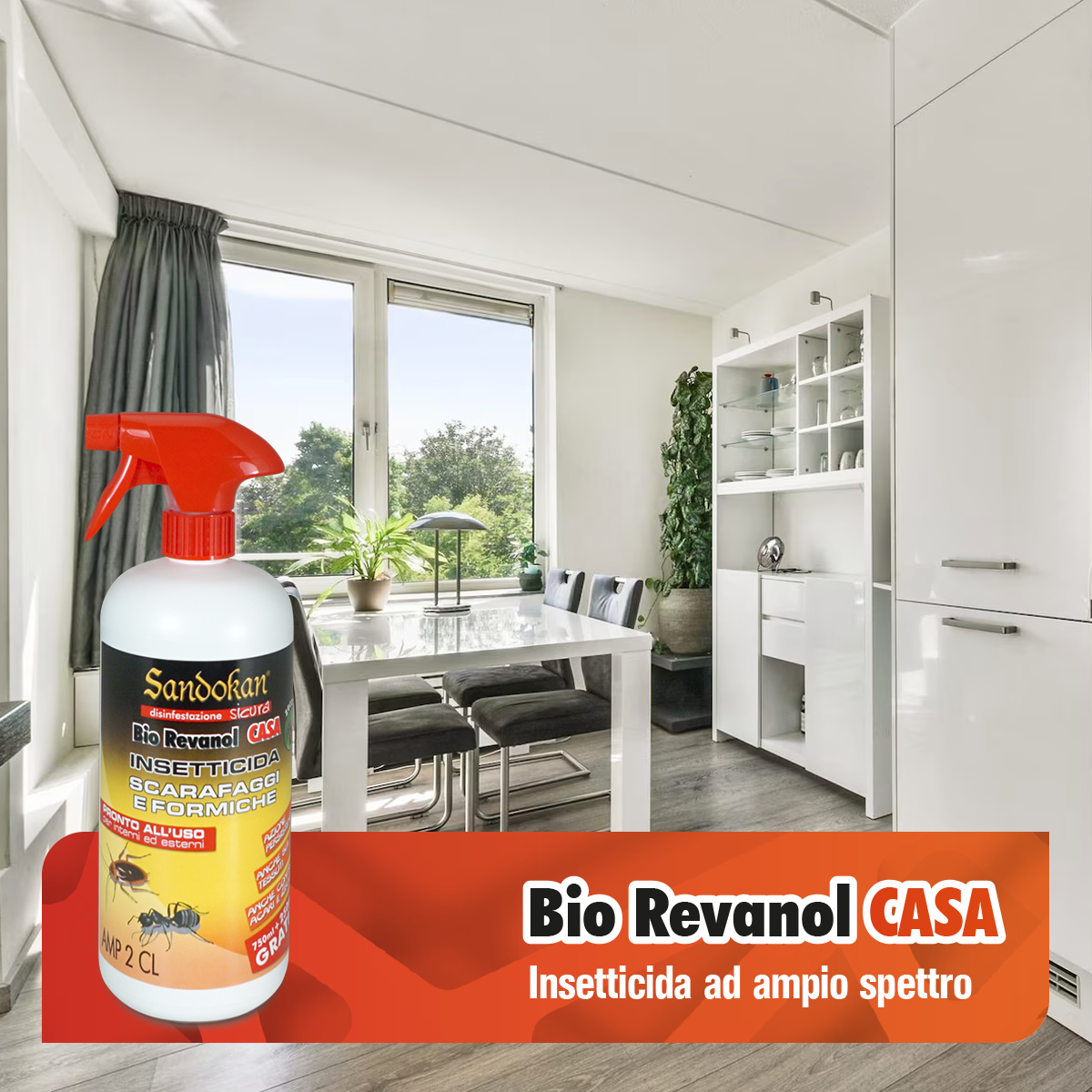 Insetticida liquido per acari e cimice e formiche e ragni e scarafaggi SANDOKAN 1 L - 3