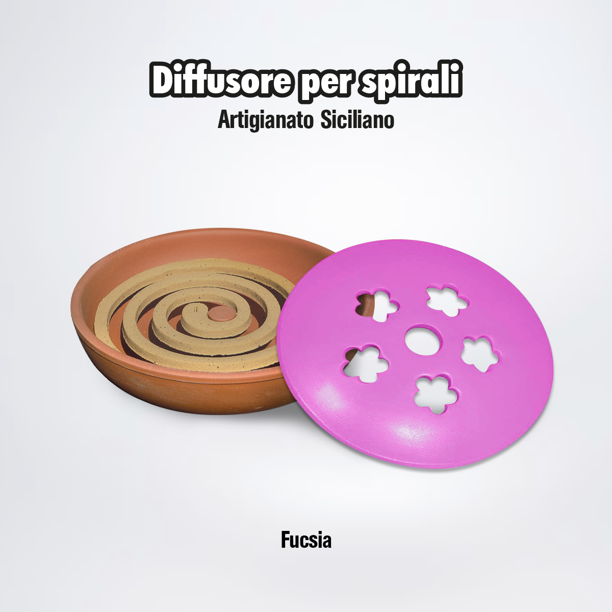 Zampirone spirale per zanzare SANDOKAN contenitore D.14 cm assortito - 6