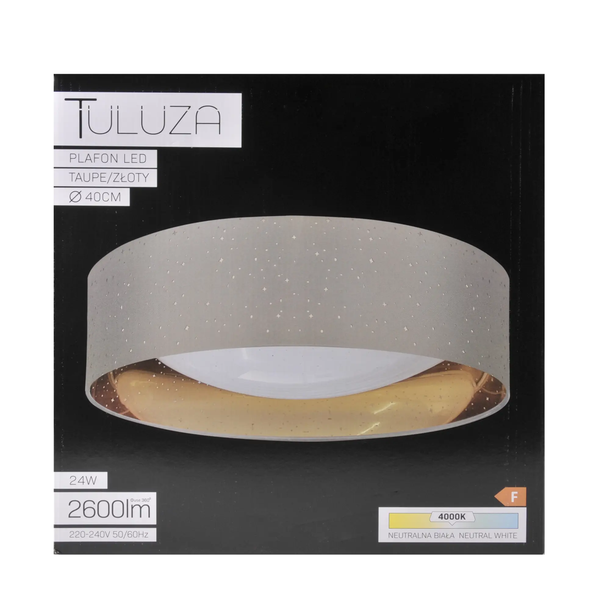 Plafon Tuluza taupe-złoty 40 cm LED Goldlux - 8