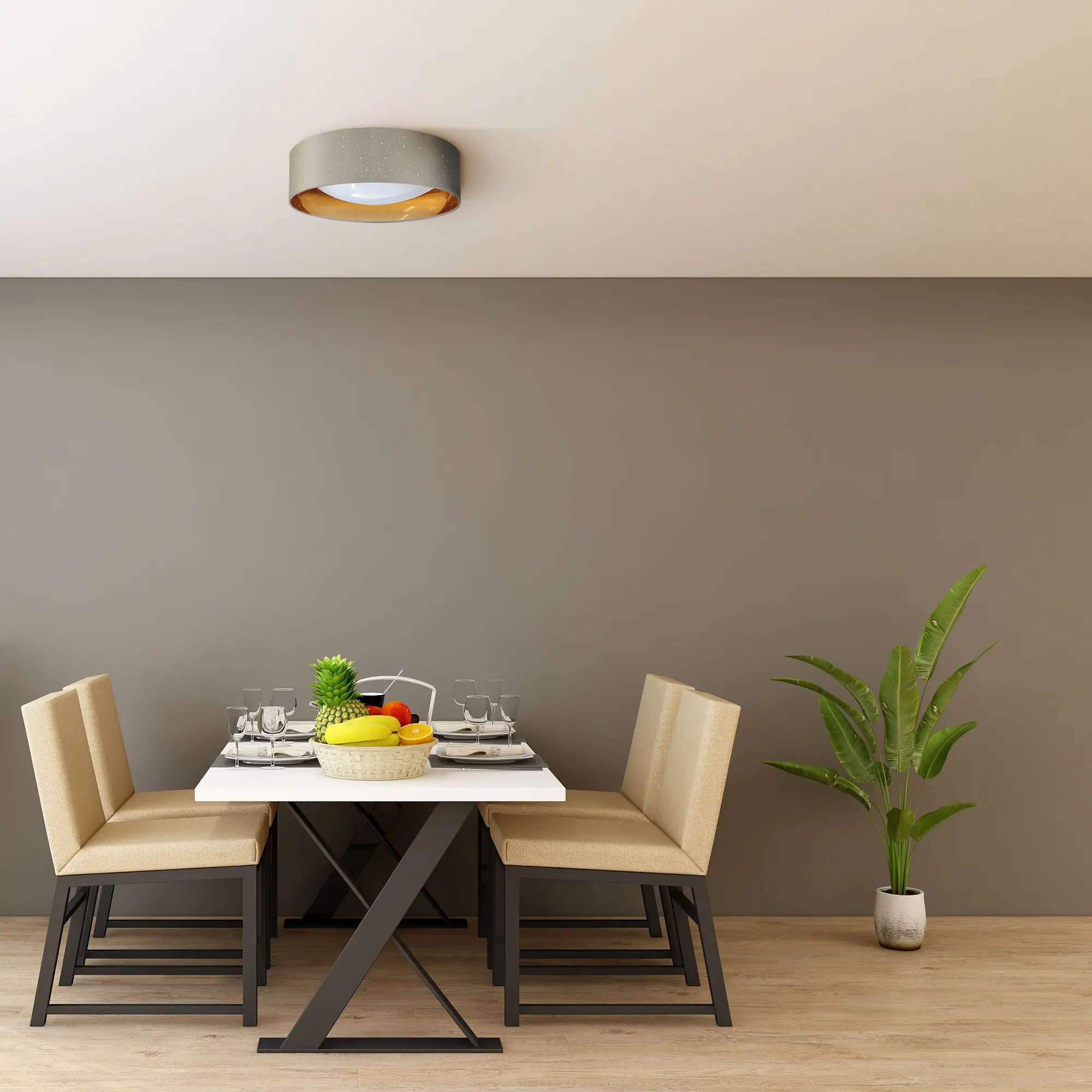 Plafon Tuluza taupe-złoty 40 cm LED Goldlux - 2