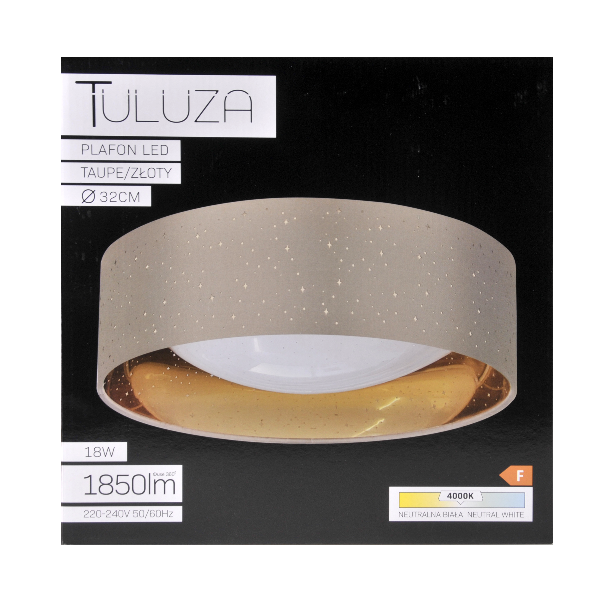 Plafon Tuluza taupe-złoty 32 cm LED Goldlux - 10
