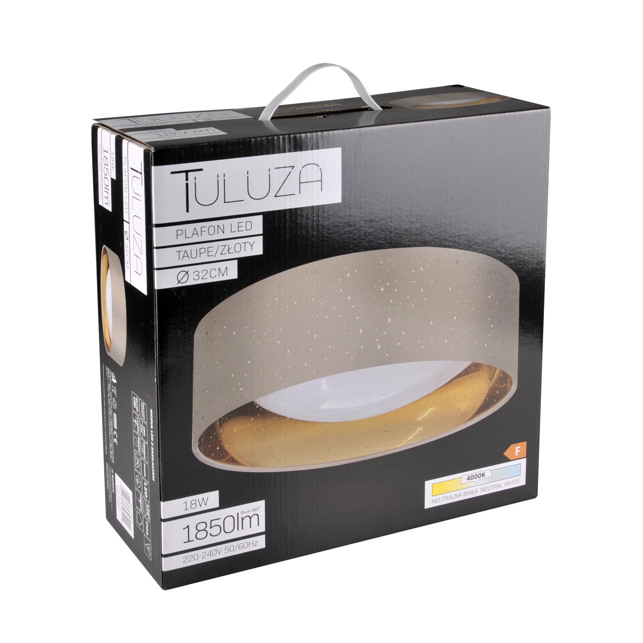 Plafon Tuluza taupe-złoty 32 cm LED Goldlux - 9
