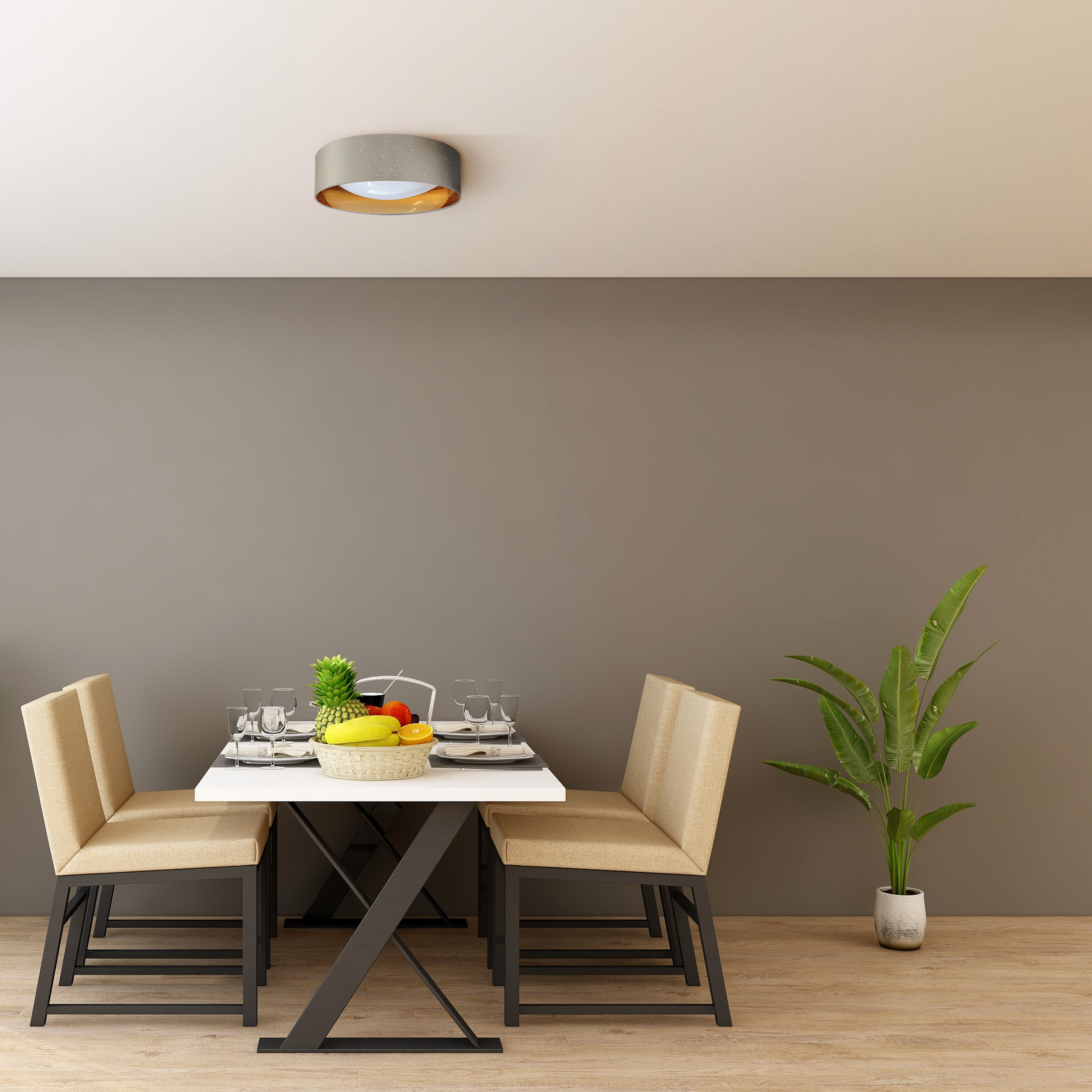 Plafon Tuluza taupe-złoty 32 cm LED Goldlux - 2