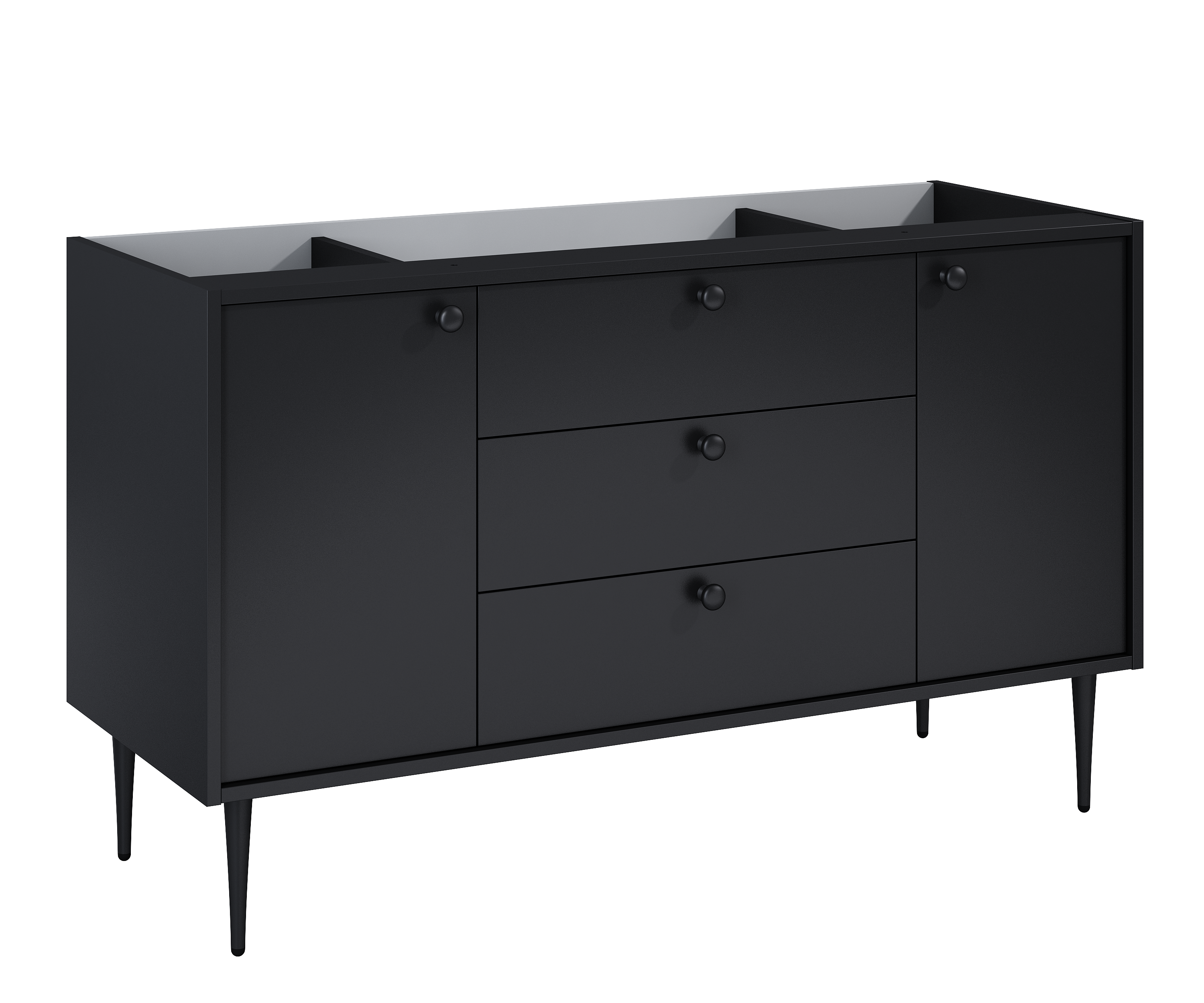 Szafka łazienkowa stojąca Leo 120x45.6x71.9 cm czarny mat Roca