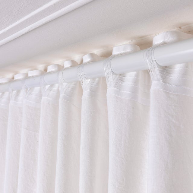 PANELSBURG Tende leggere verde oliva per camera da letto, in lino semitrasparente, plissettate sul retro, tende leggere per soggiorno, lunghezza 248 cm, set di 2 pannelli con gancio