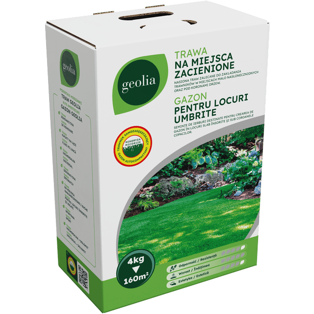 Nasiona trawy do miejsc zacienionych + mikoryza 4kg Geolia