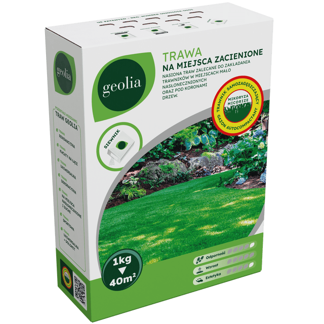 Nasiona trawy do miejsc zacienionych + mikoryza 1kg Geolia