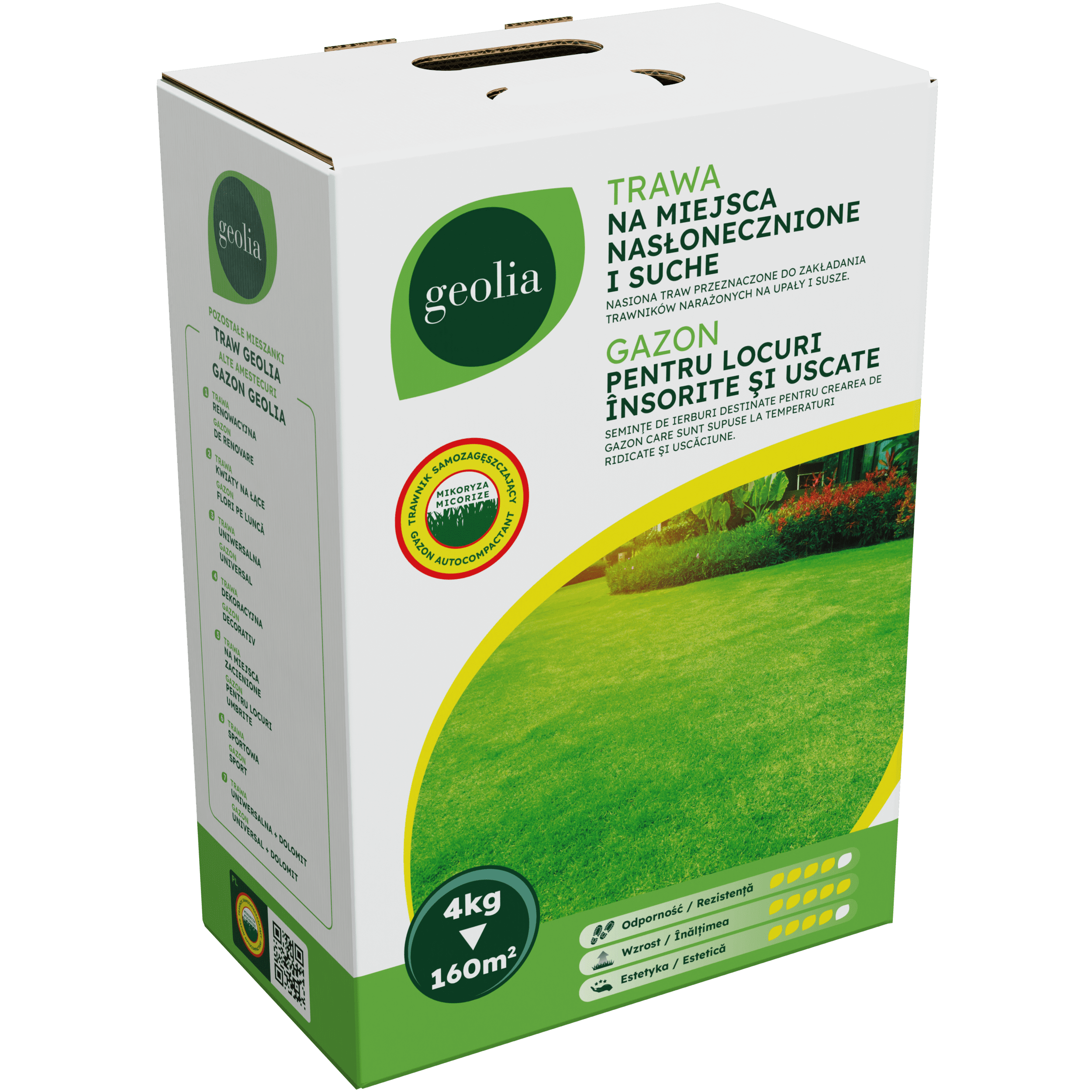 Nasiona trawy na miejsca nasłonecznione + mikoryza 4kg Geolia