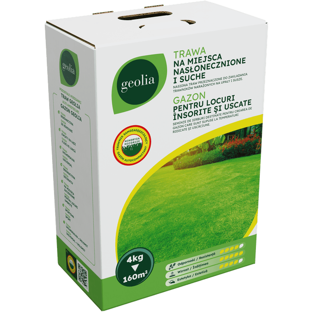 Nasiona trawy na miejsca nasłonecznione + mikoryza 4kg Geolia