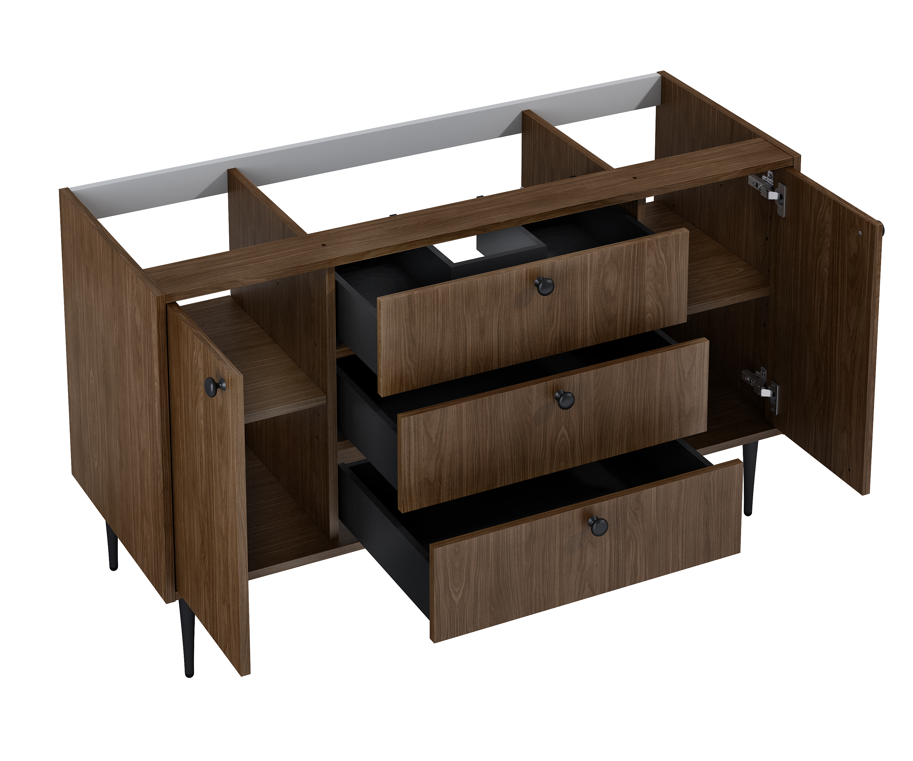Szafka łazienkowa stojąca Leo 120x45.6x71.9 cm orzech Lincoln Roca - 6