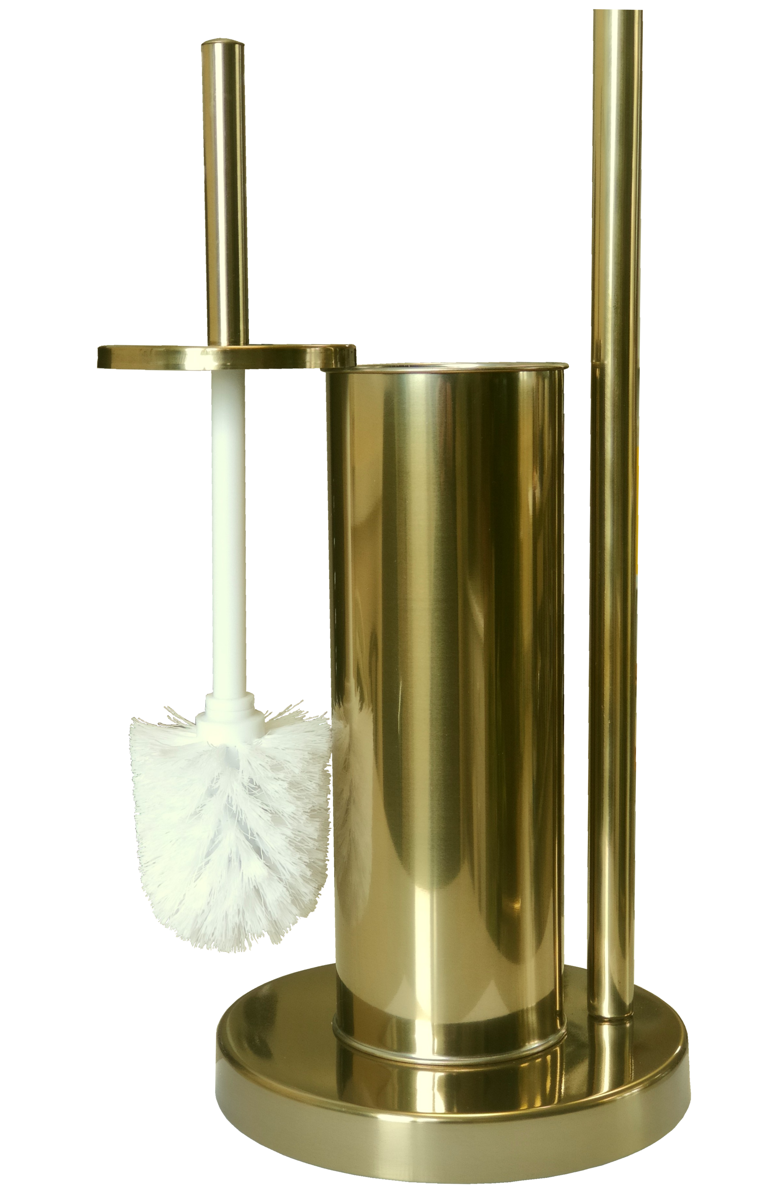 Stojak na papier toaletowy Złoty i szczotkę WC - 3
