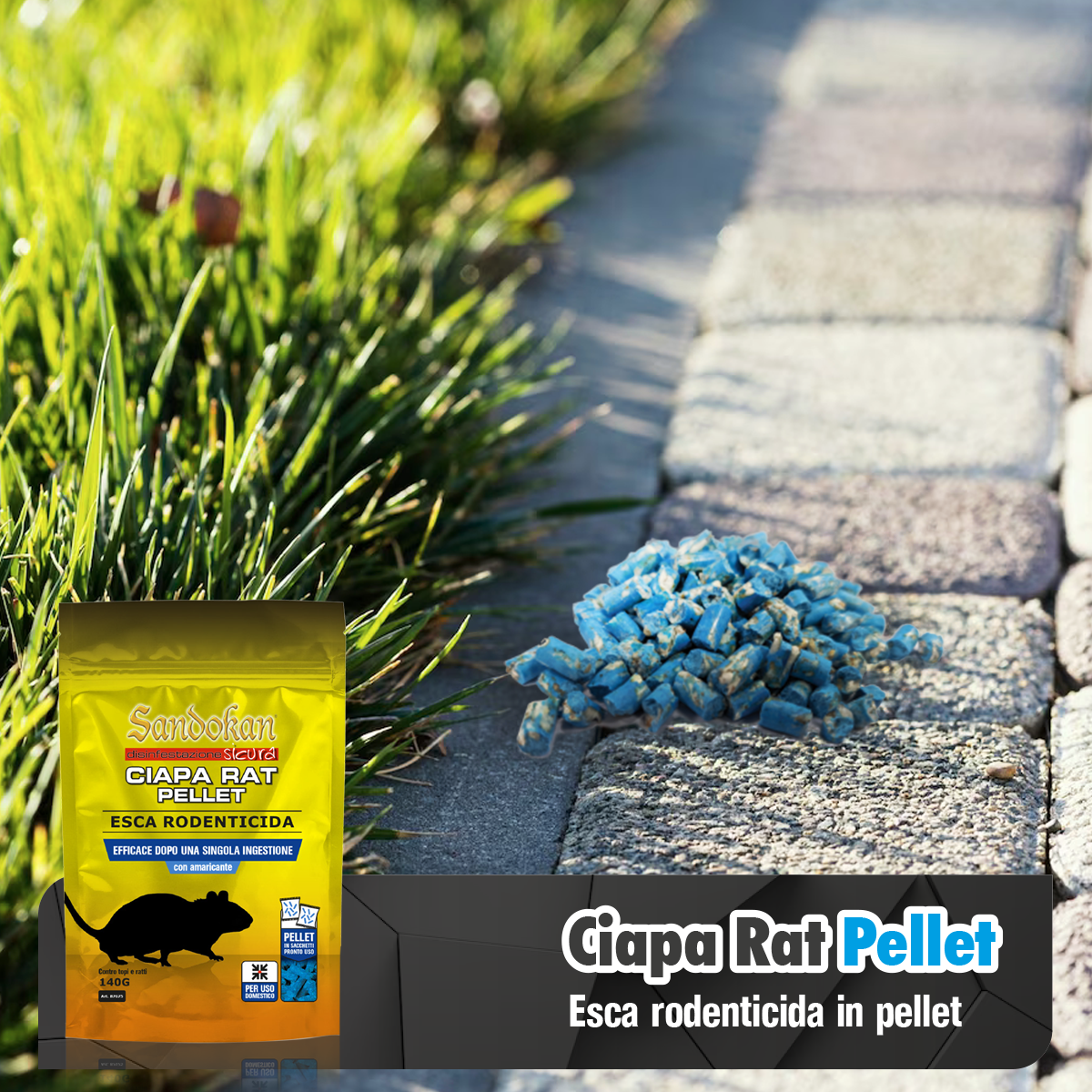 Topicida SANDOKAN SANDOKAN CIAPARAT Pellet 140 gr - 2