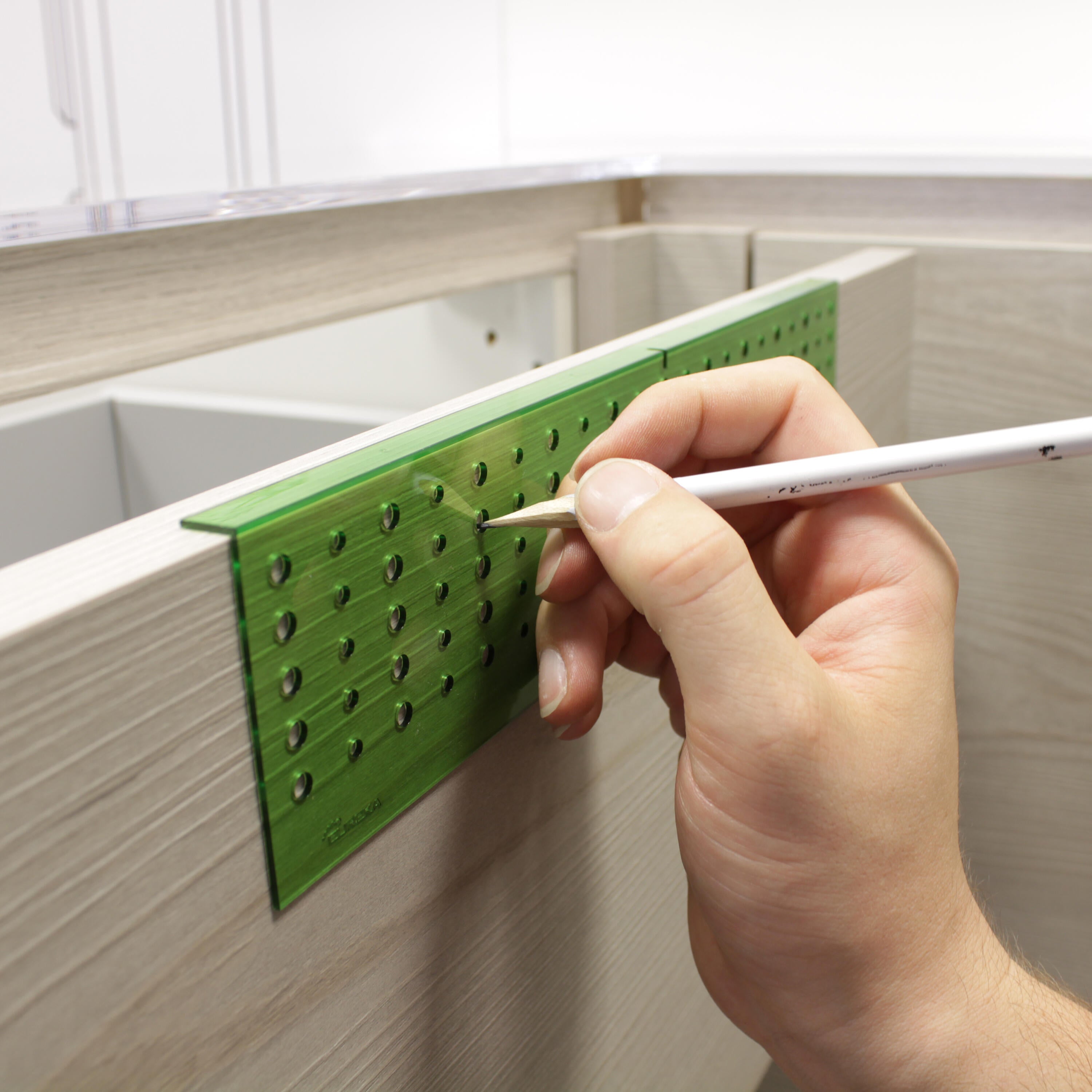 Gabarit de perçage polycarbonate, H.7 x L.340 mm - 4