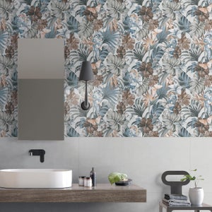 14 Mattonelle Ceramiche Artigianali Tunisine 20x20 Cm - Smaltate, Serigrafia A Mano, Per Rivestimento Pareti Interno