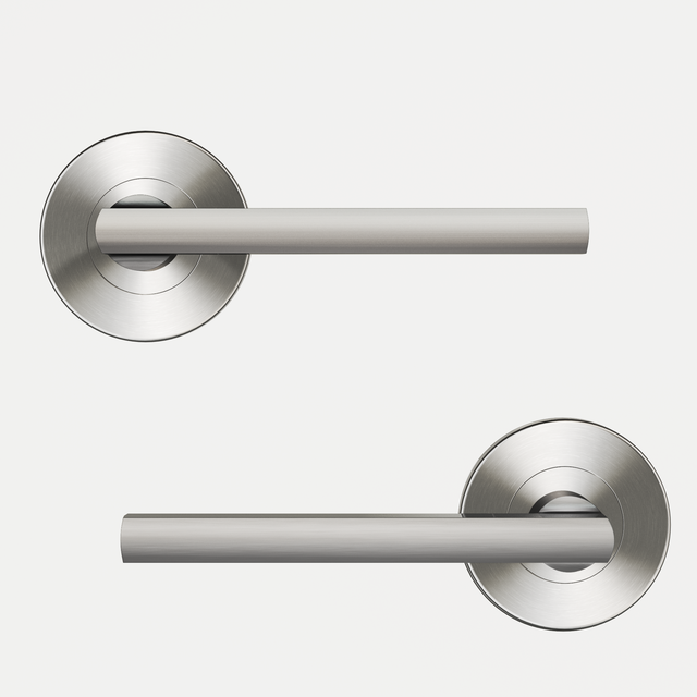 Juego de manilla con roseta INSPIRE serie Lee en aluminio