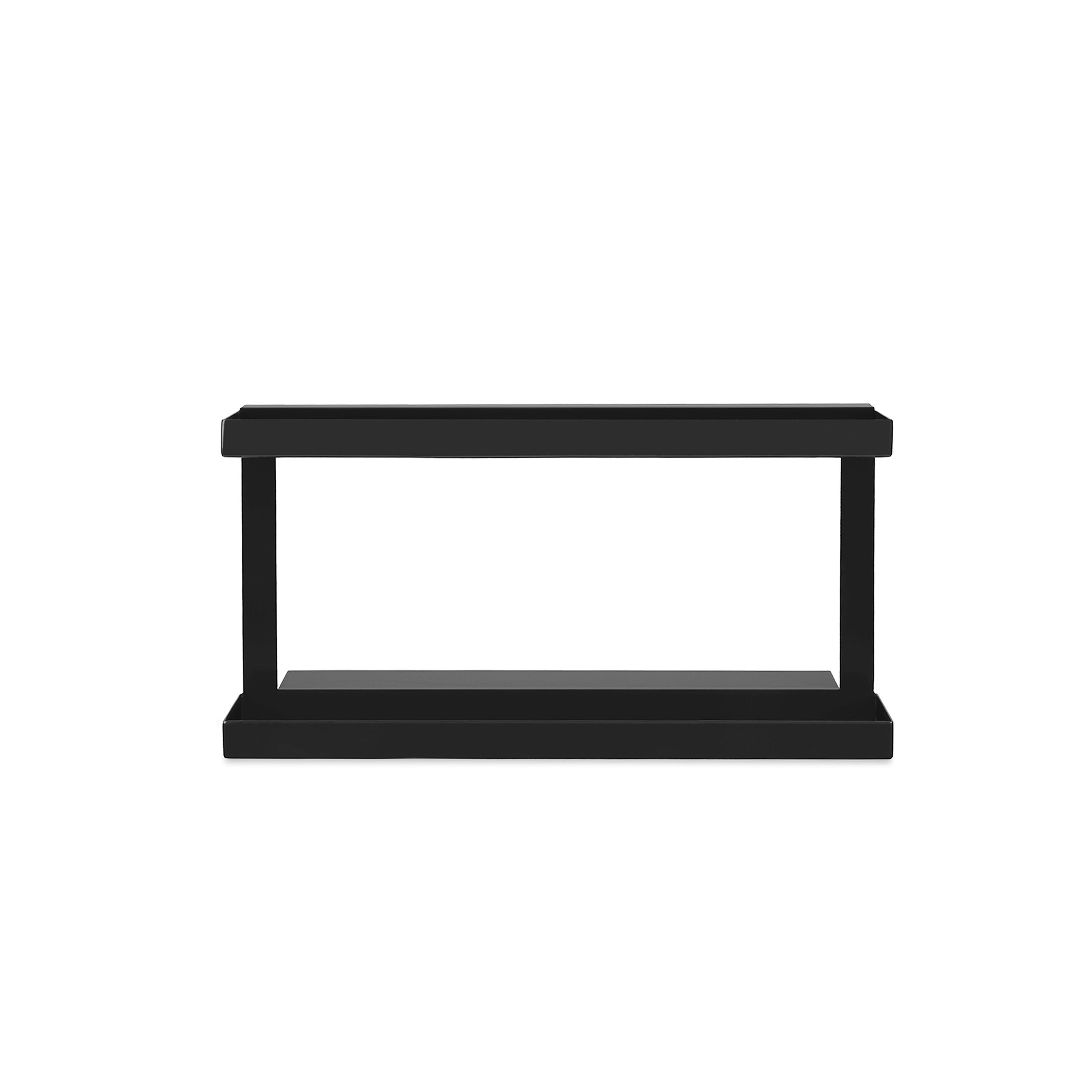Staffa per barra a muro per accessori cucina gancio nero P 8.75 cm - 22