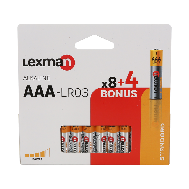 Bateria alkaliczna LR3/AAA 12 SZT. LEXMAN