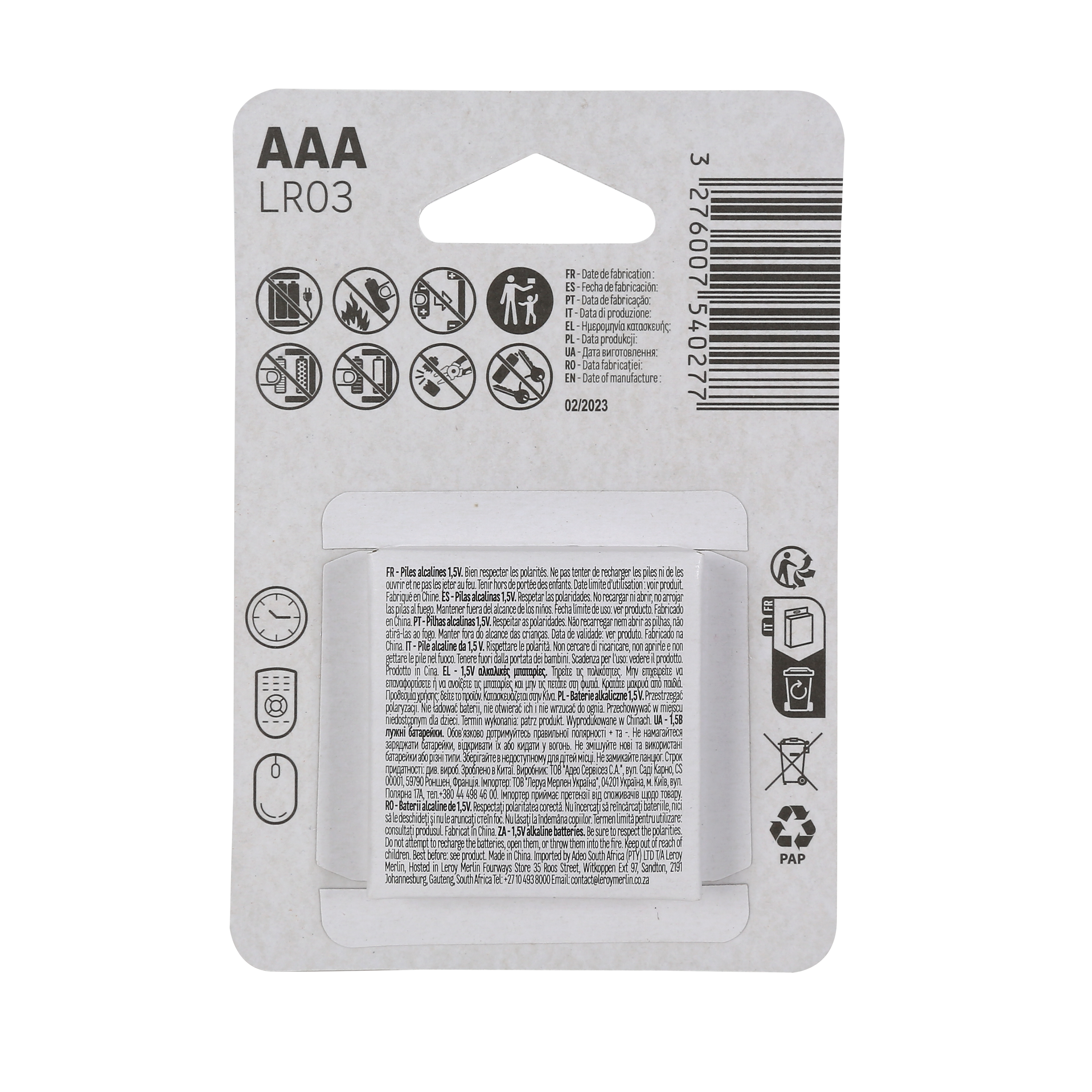 4 Pilhas LR03 alcalina AAA Lexman Standard - 6