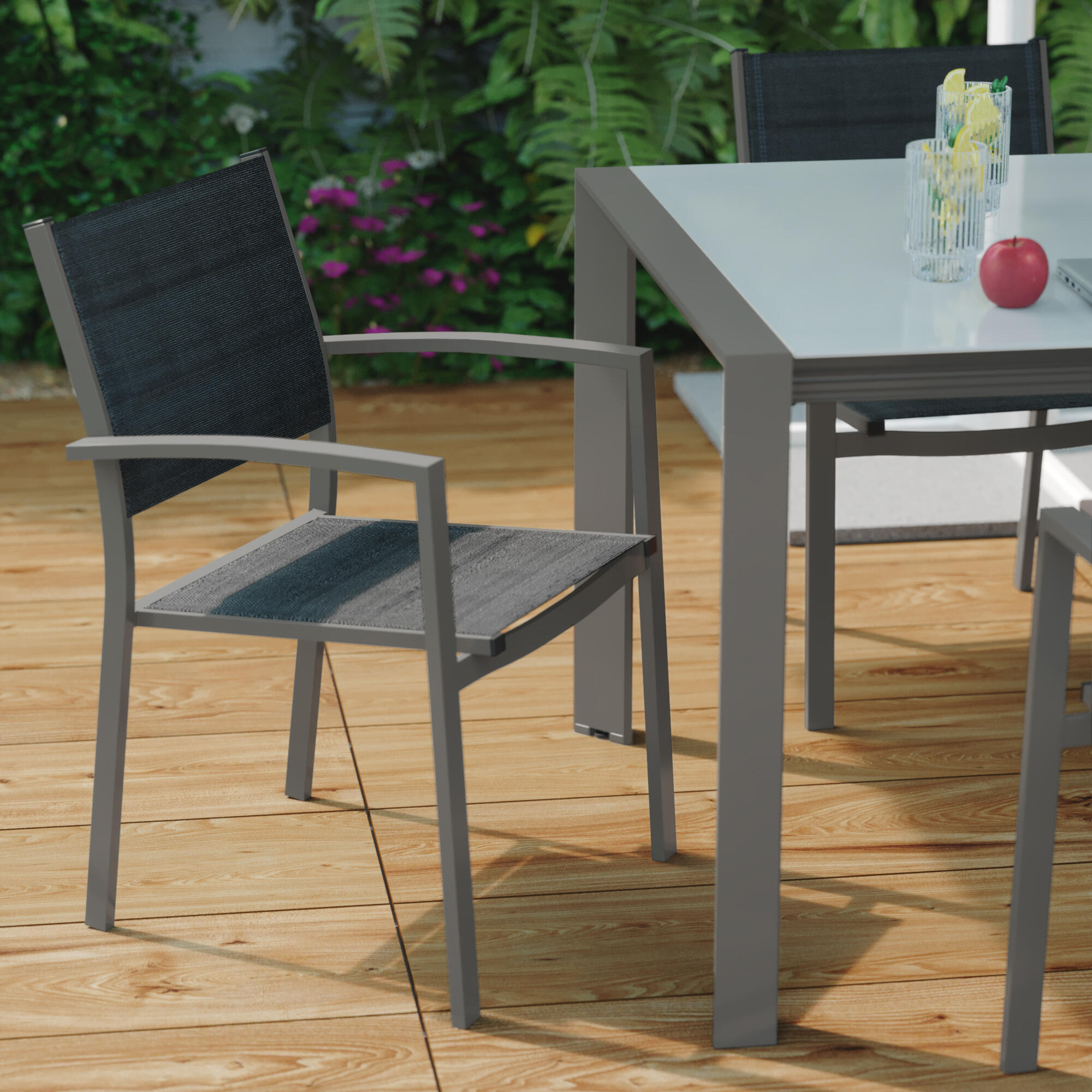 Mesa de alumínio NATERIAL AQUILA II 180/220X100CM ANTRACITE - 17
