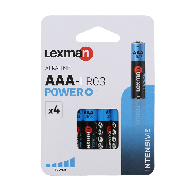 Lot de 4 piles alcaline aaa, 1.5 V, LEXMAN