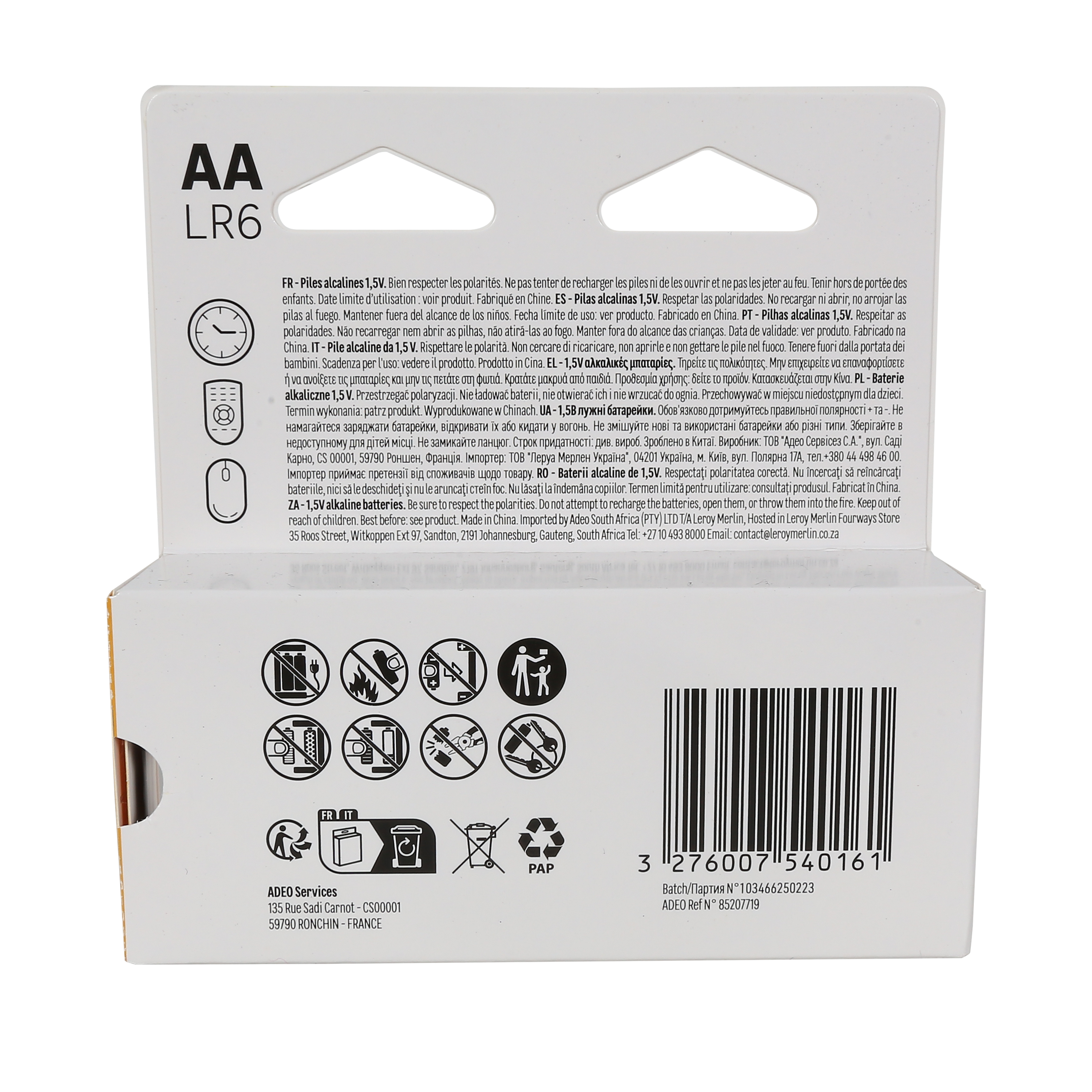 16 Pilhas LR06 AA alcalina Lexman - 2