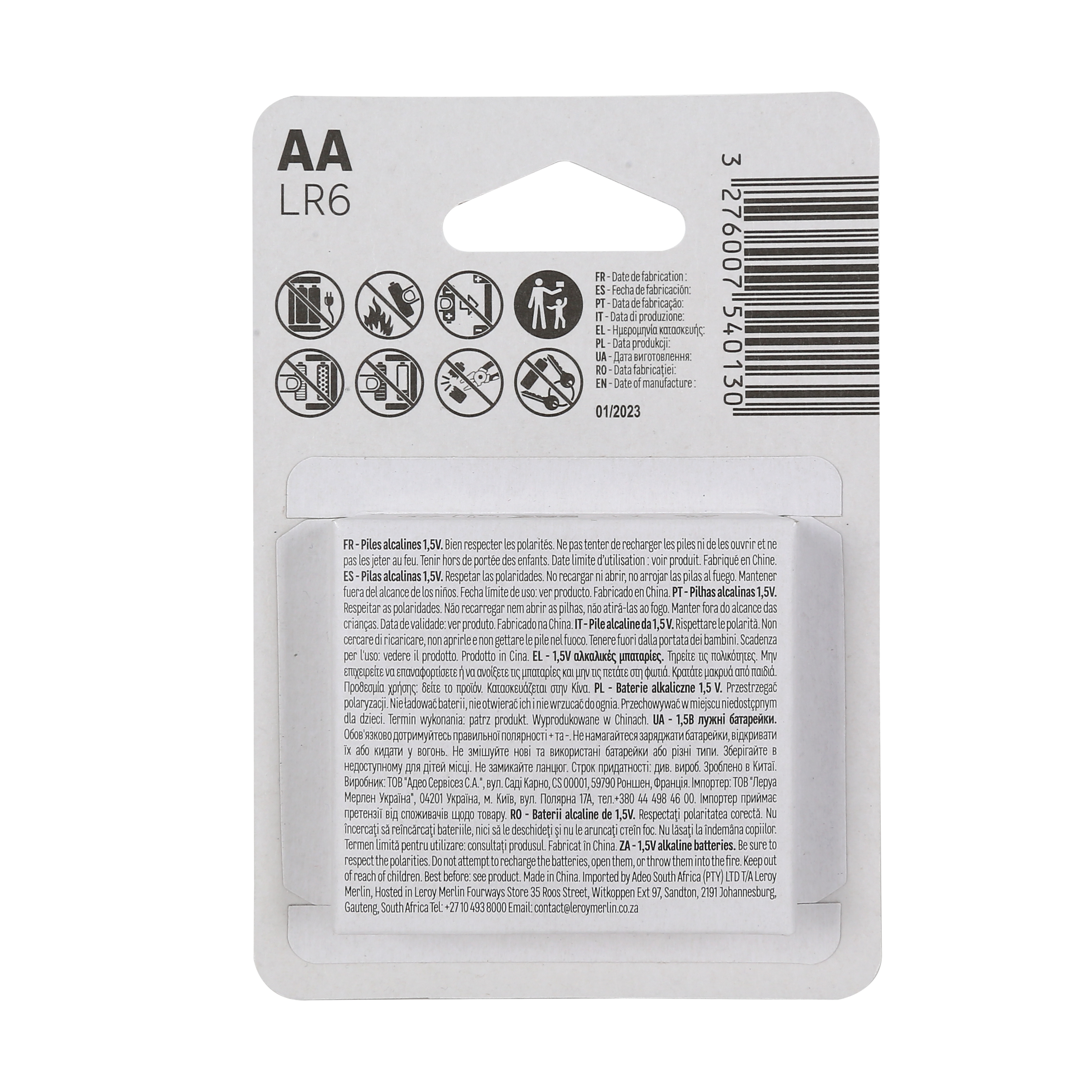 4 Pilhas LR06 AA alcalina Lexman - 6