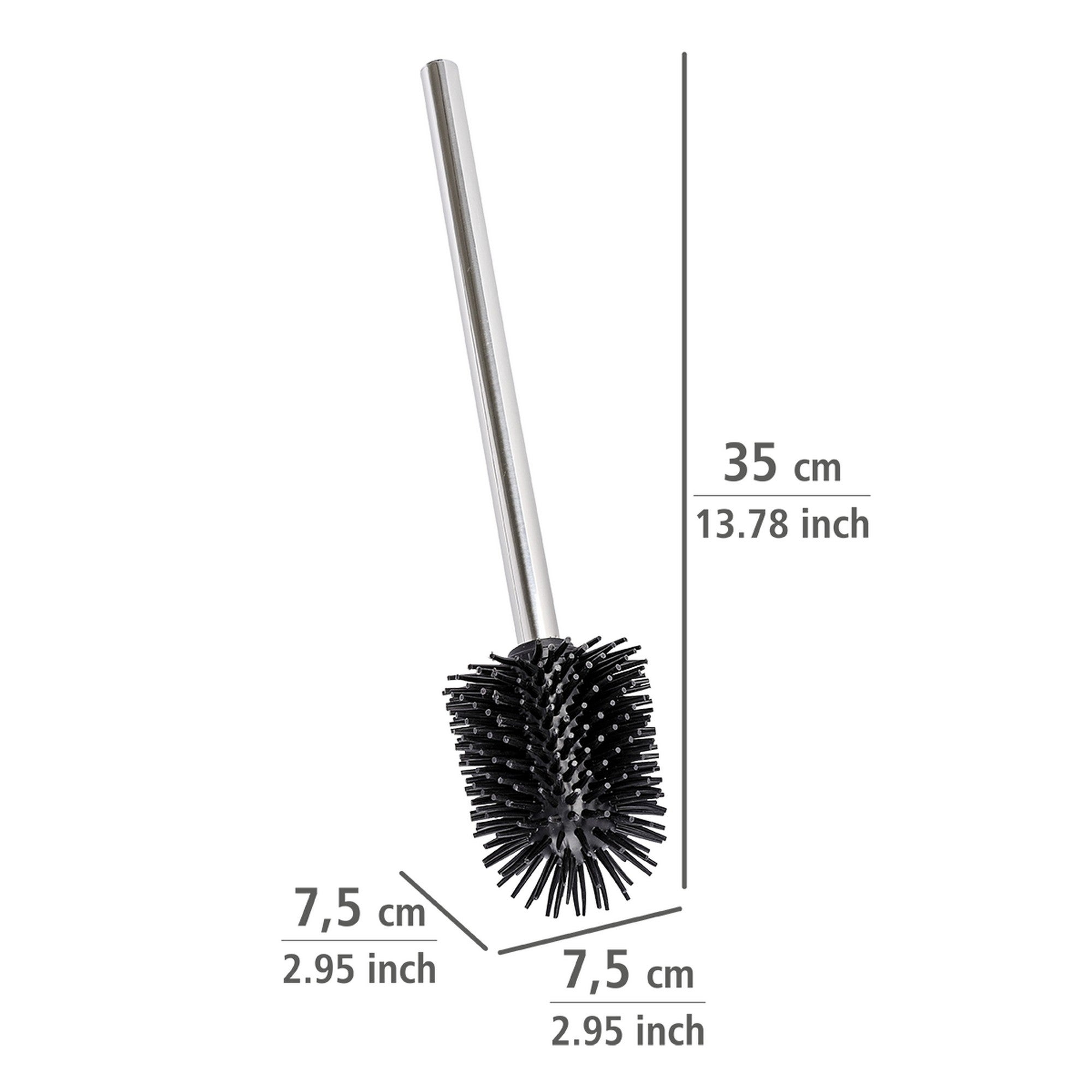 Repuesto escobilla de silicona negro con mango acero inox - 2