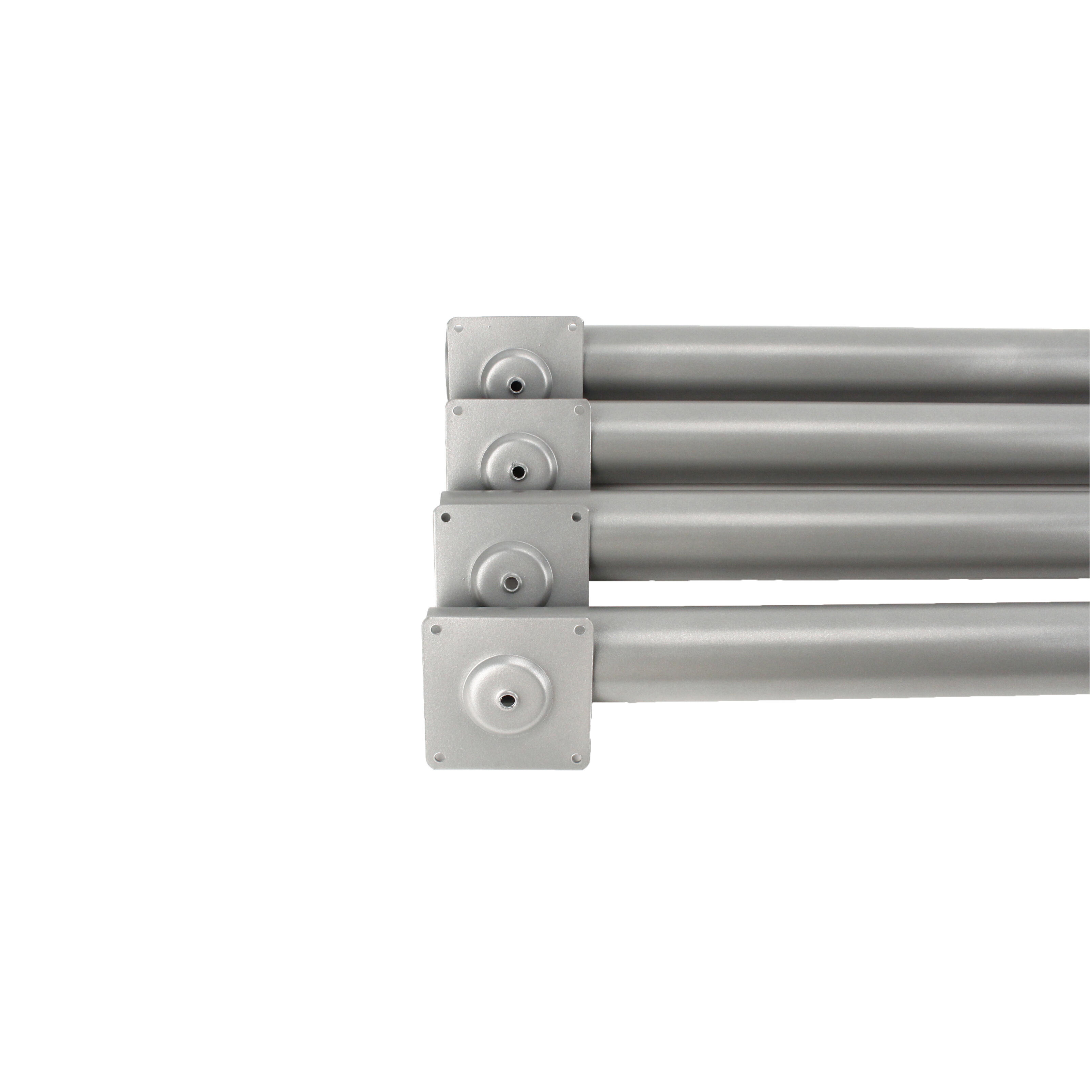 4 pieds de table cylindriques gris, diamètre 5 cm x hauteur 71 cm - 5
