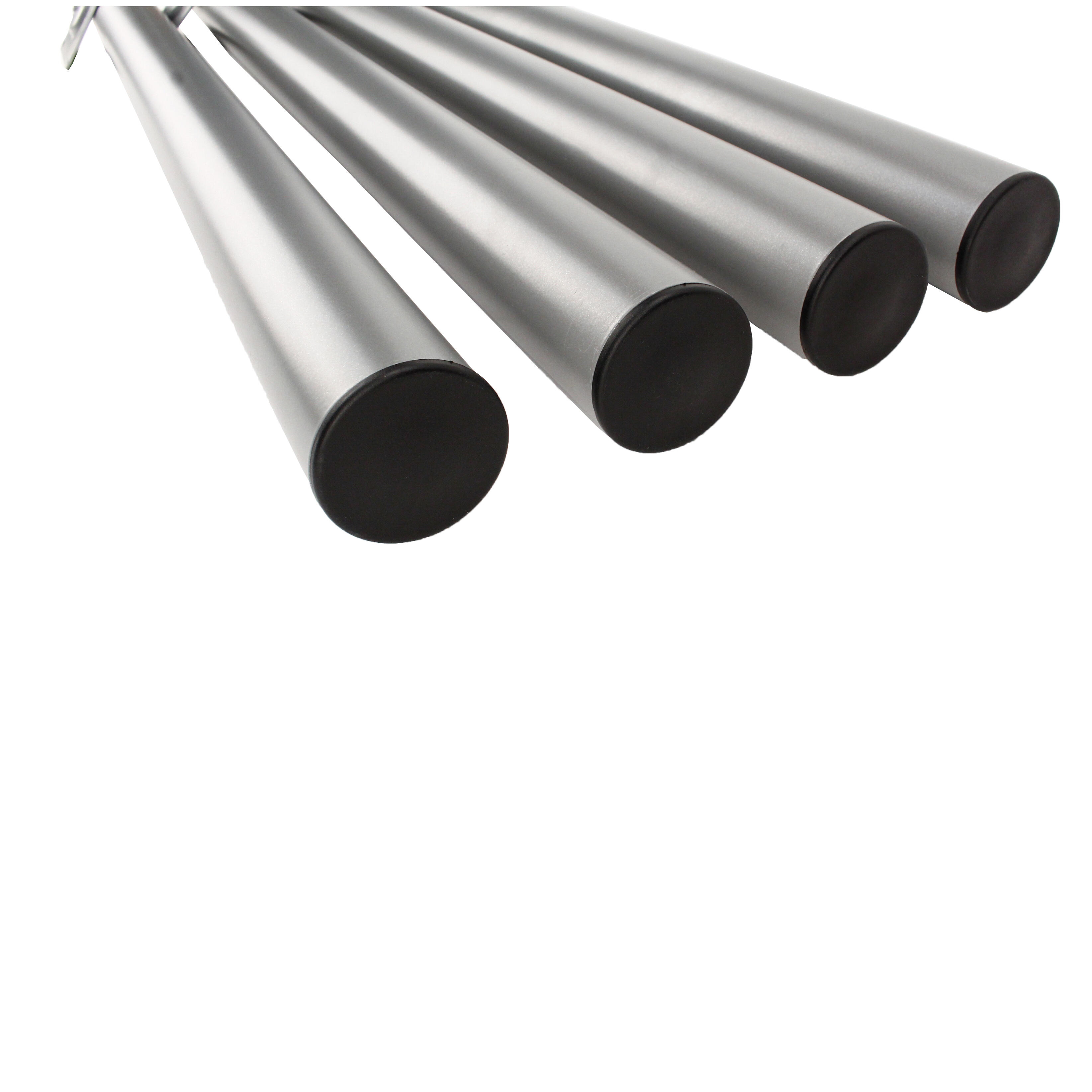 4 pieds de table cylindriques gris, diamètre 5 cm x hauteur 71 cm - 6