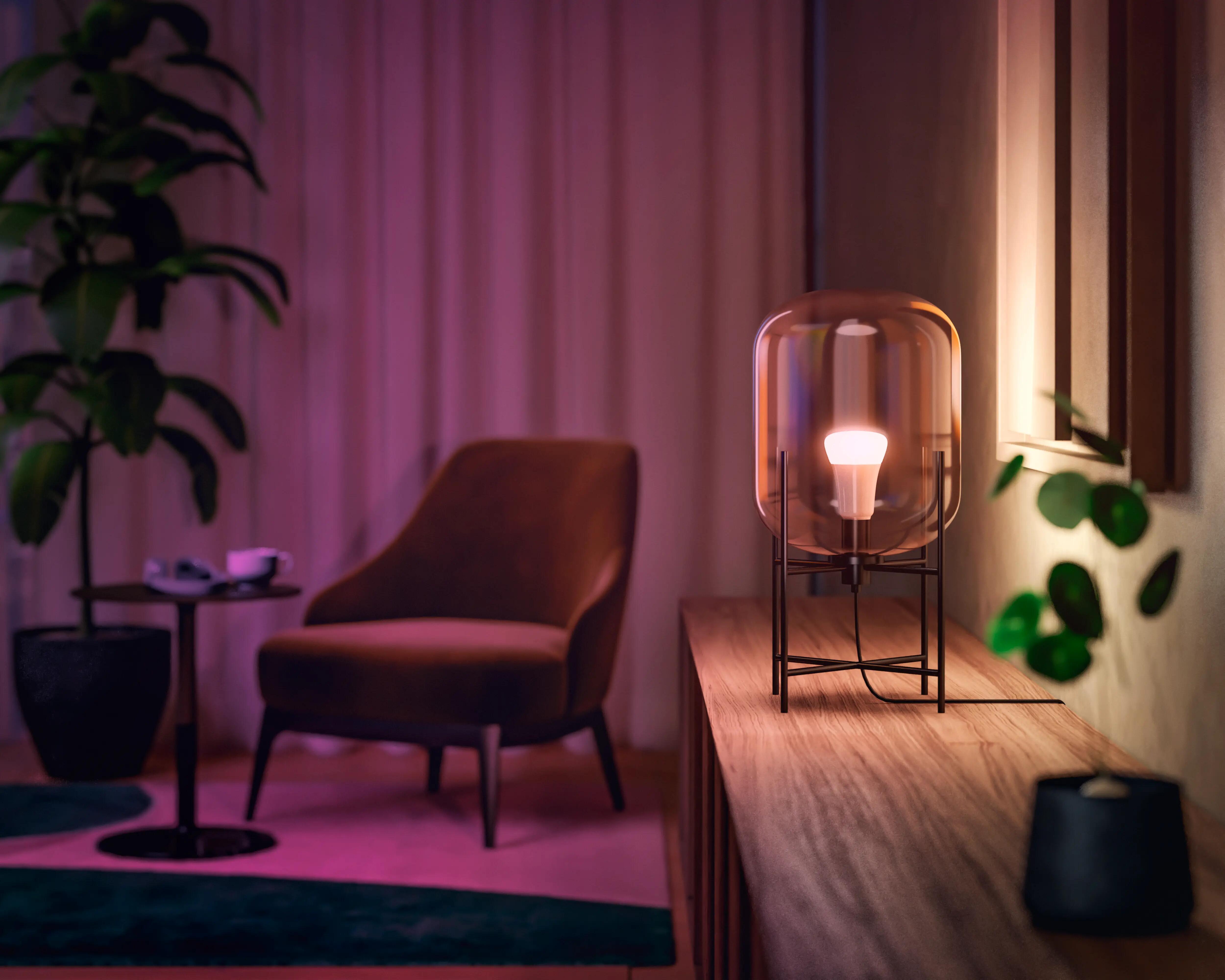 Lampadina smart Hue Color, LED, E27 goccia, opaco, luce cct e rgb, 9W= 1100 LM (equiv 75 W), 200° dimmerabile, PHILIPS HUE - 6