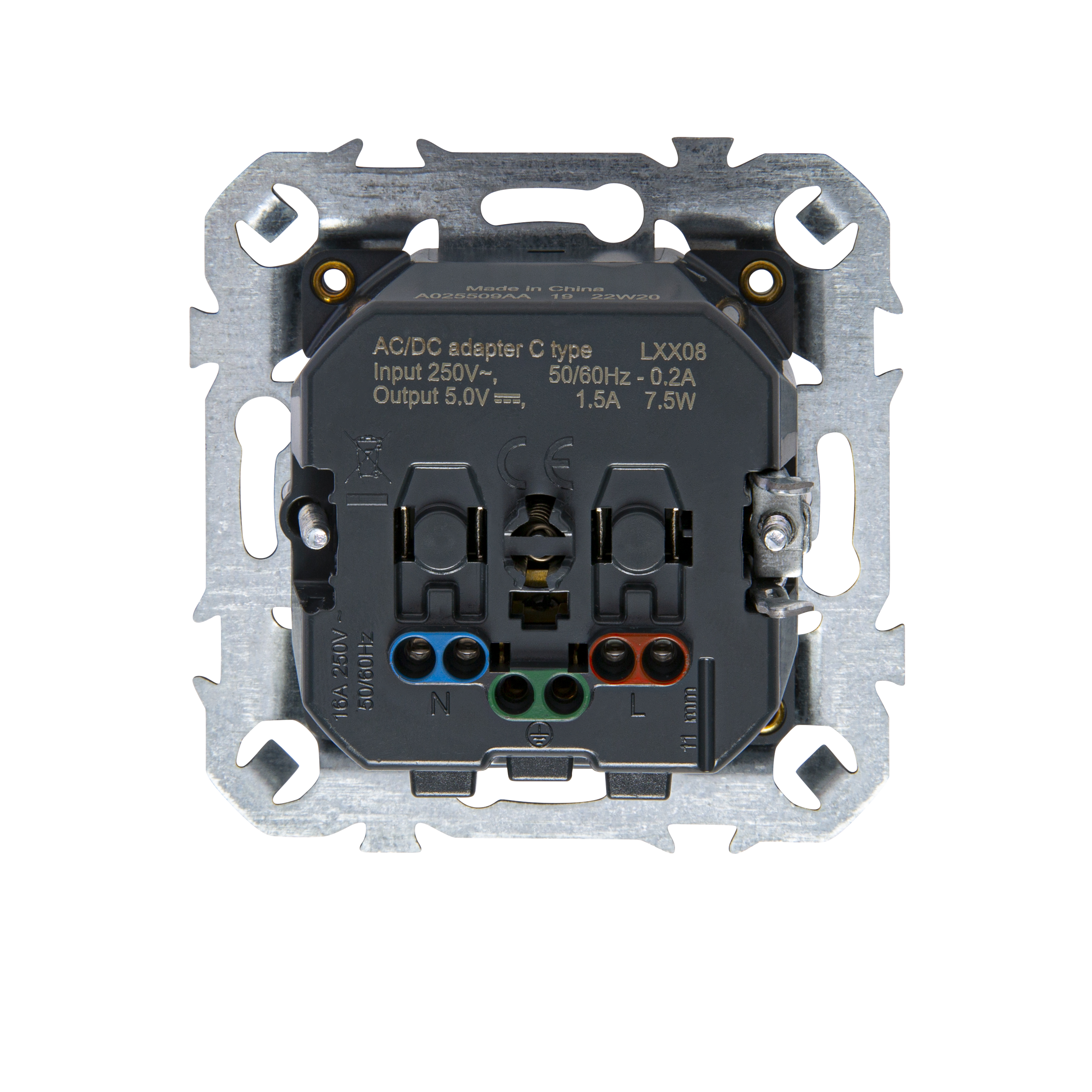 Prise avec terre affleurante avec usb c , à assembler Lumia, LEXMAN, blanc - 3