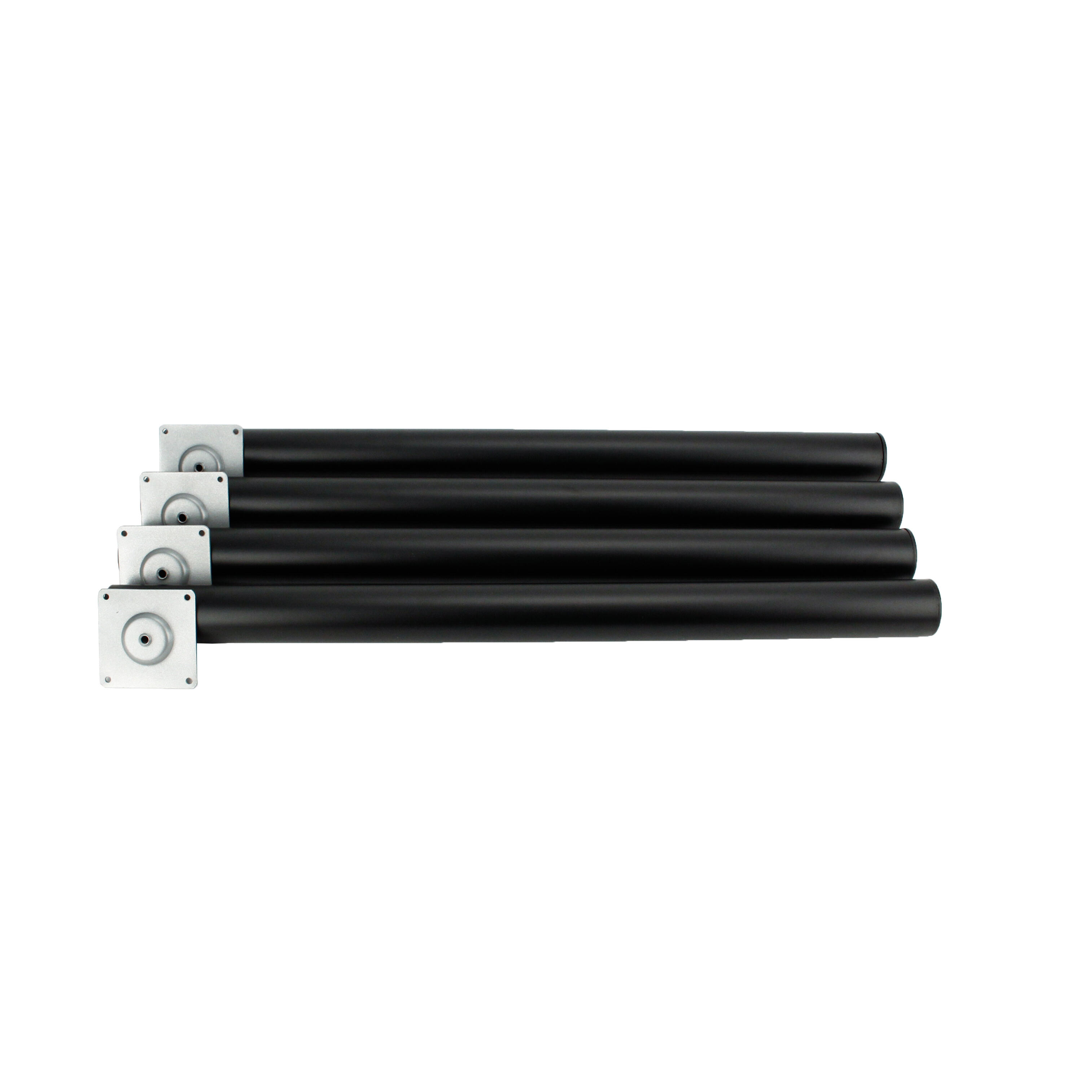 4 pieds de table cylindriques noir, diamètre 5 cm x hauteur 71 cm - 4