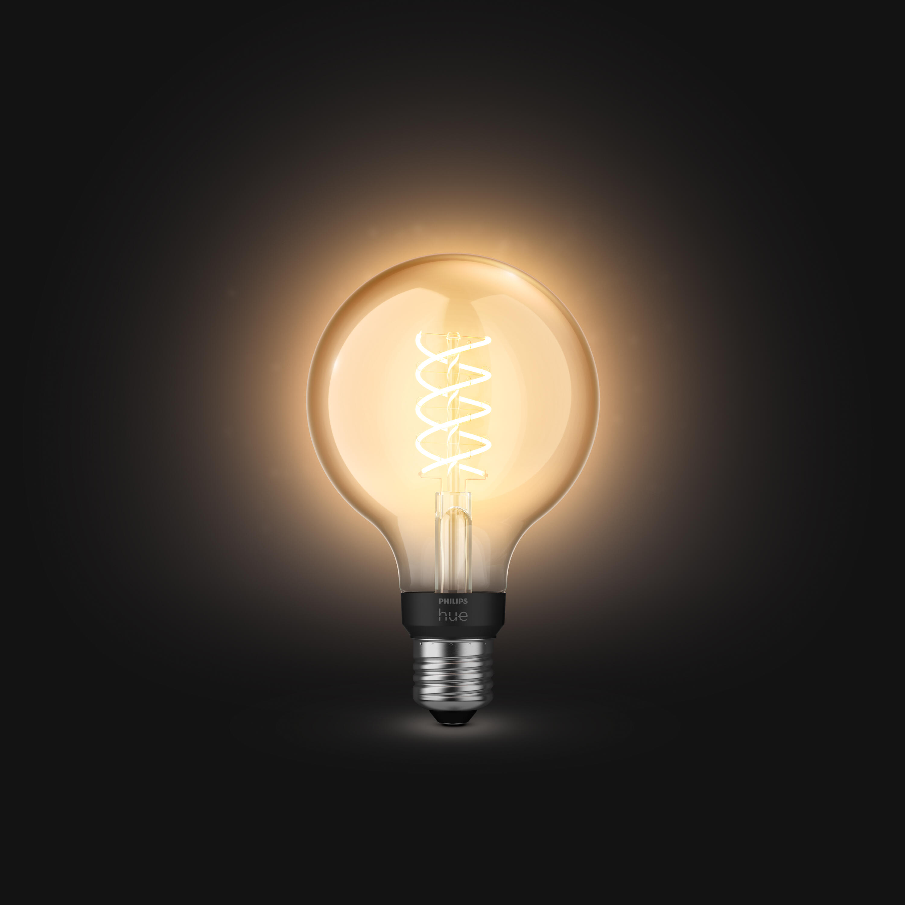 Lampadina LED 34300900, E27 globo, trasparente, luce calda, 7W = 550 LM (equiv 40 W) classe energetica G dimmerabile, PHILIPS HUE - 4