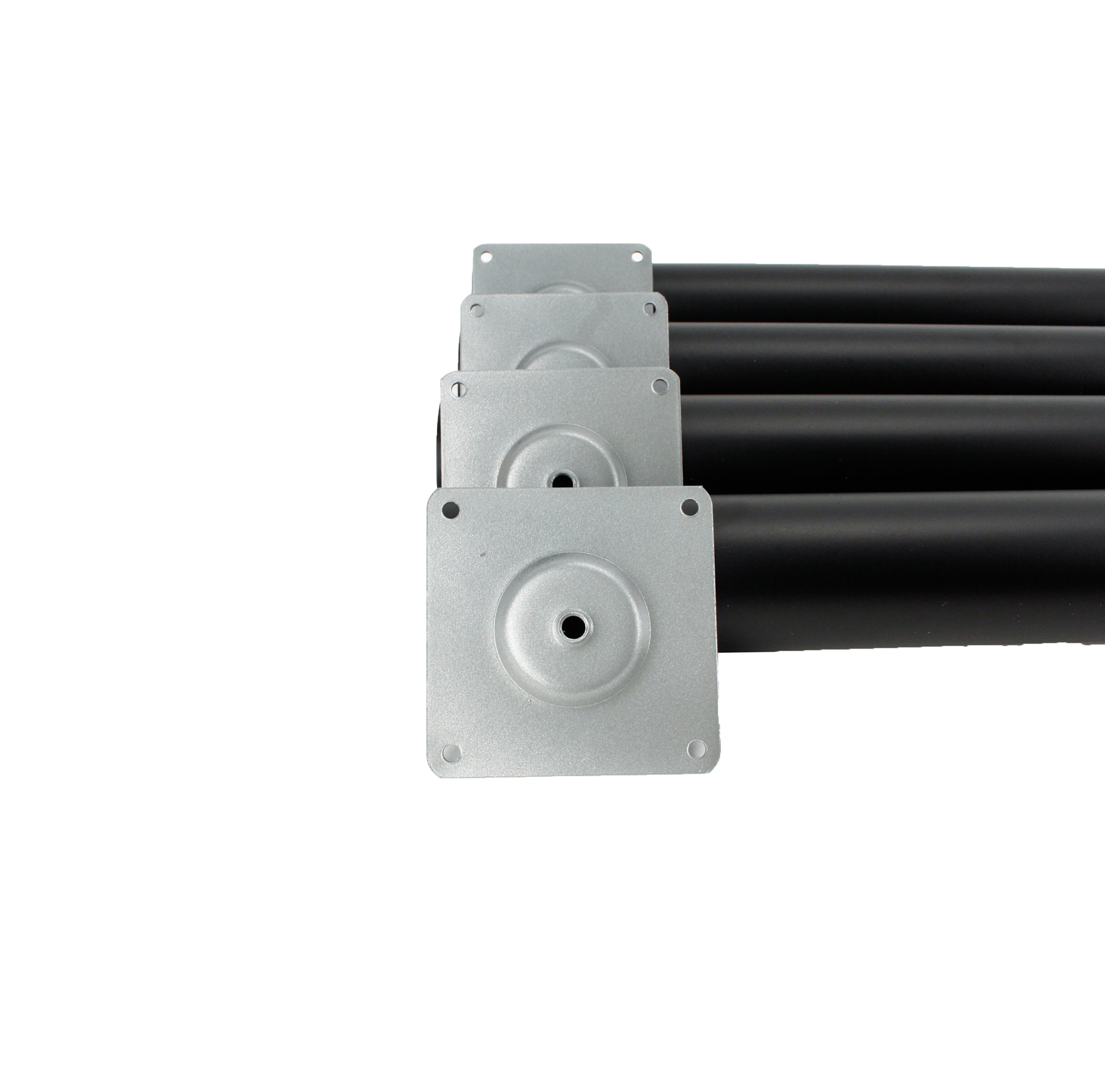 Set di 4 gambe per mobili L5071SET in acciaio nero opaco ø 5 x H 71 cm - 2