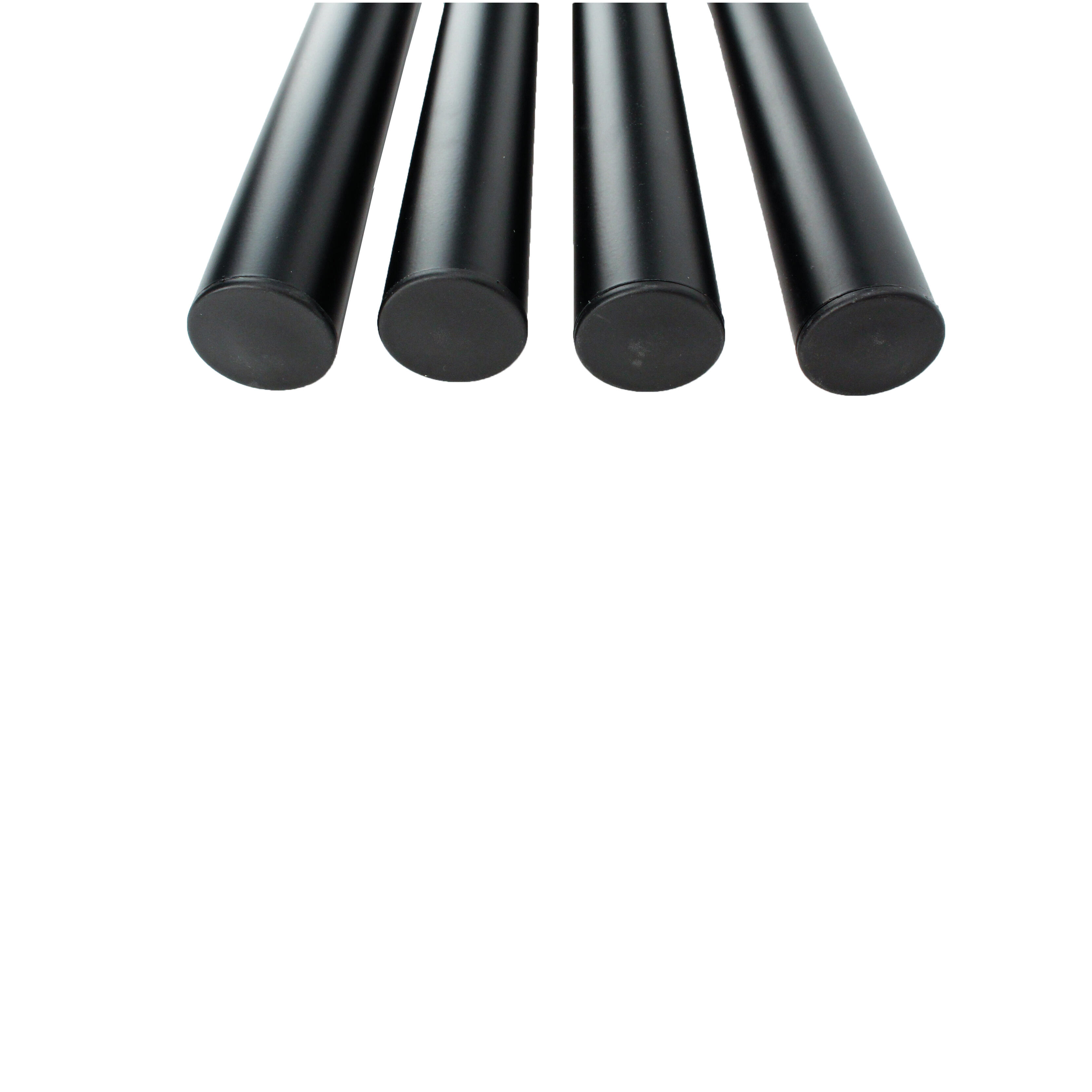 4 pieds de table cylindriques noir, diamètre 5 cm x hauteur 71 cm - 3