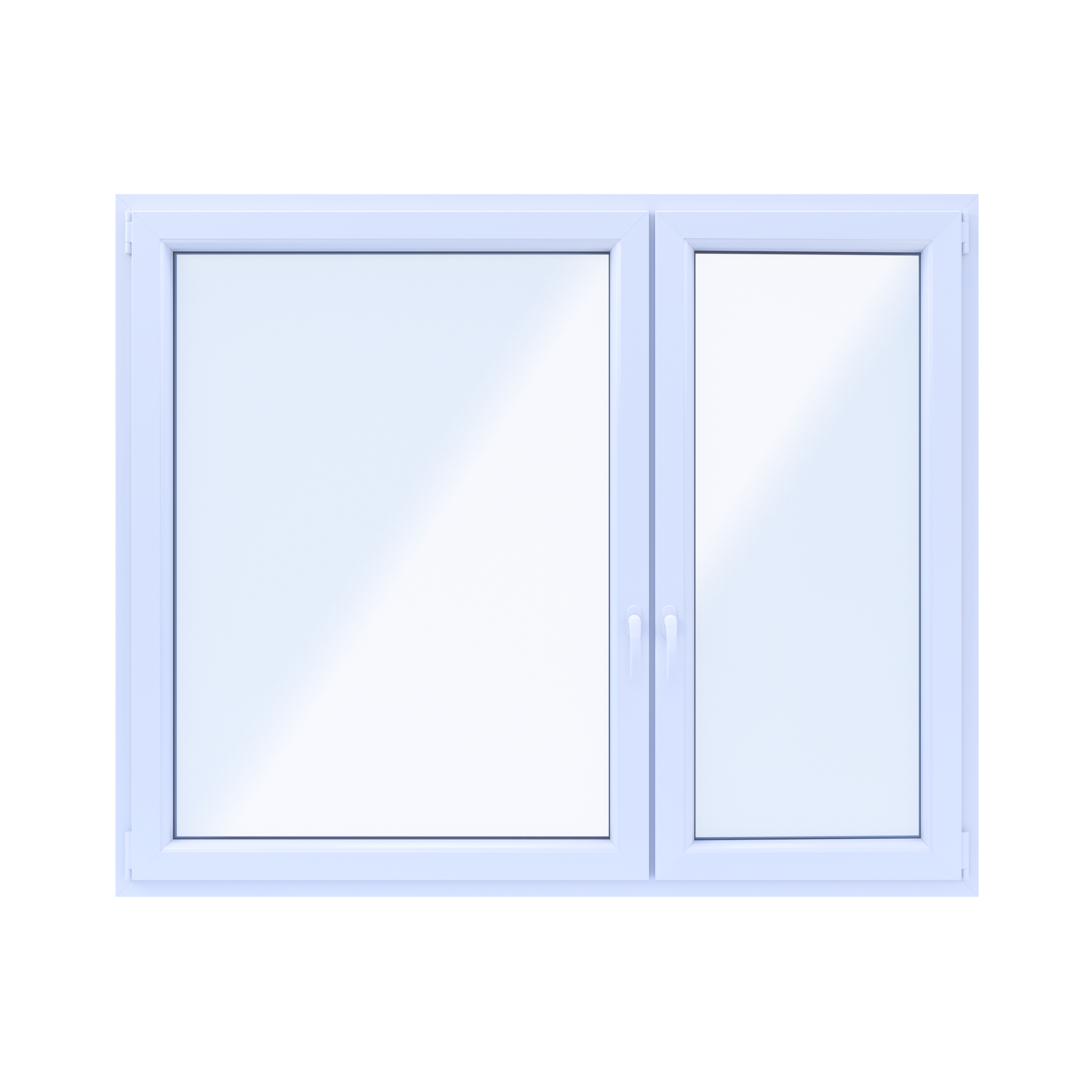 Okno PCV 2-szybowe fasadowe O36 białe 1765x1435 mm otwierane do wewnątrz prawe Witraż