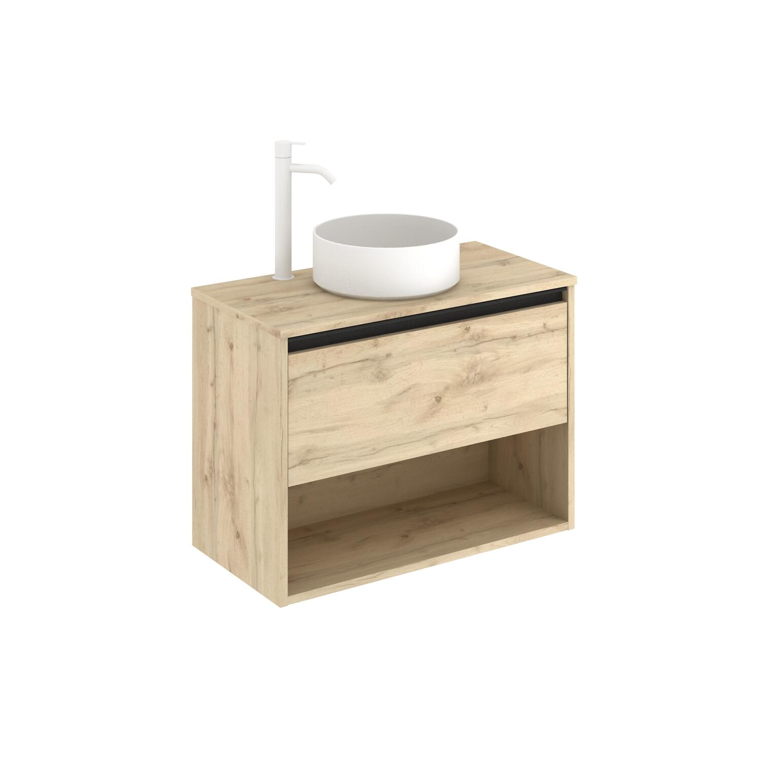 Mueble de baño con lavabo  Klein roble claro mate 70x35 cm - 2