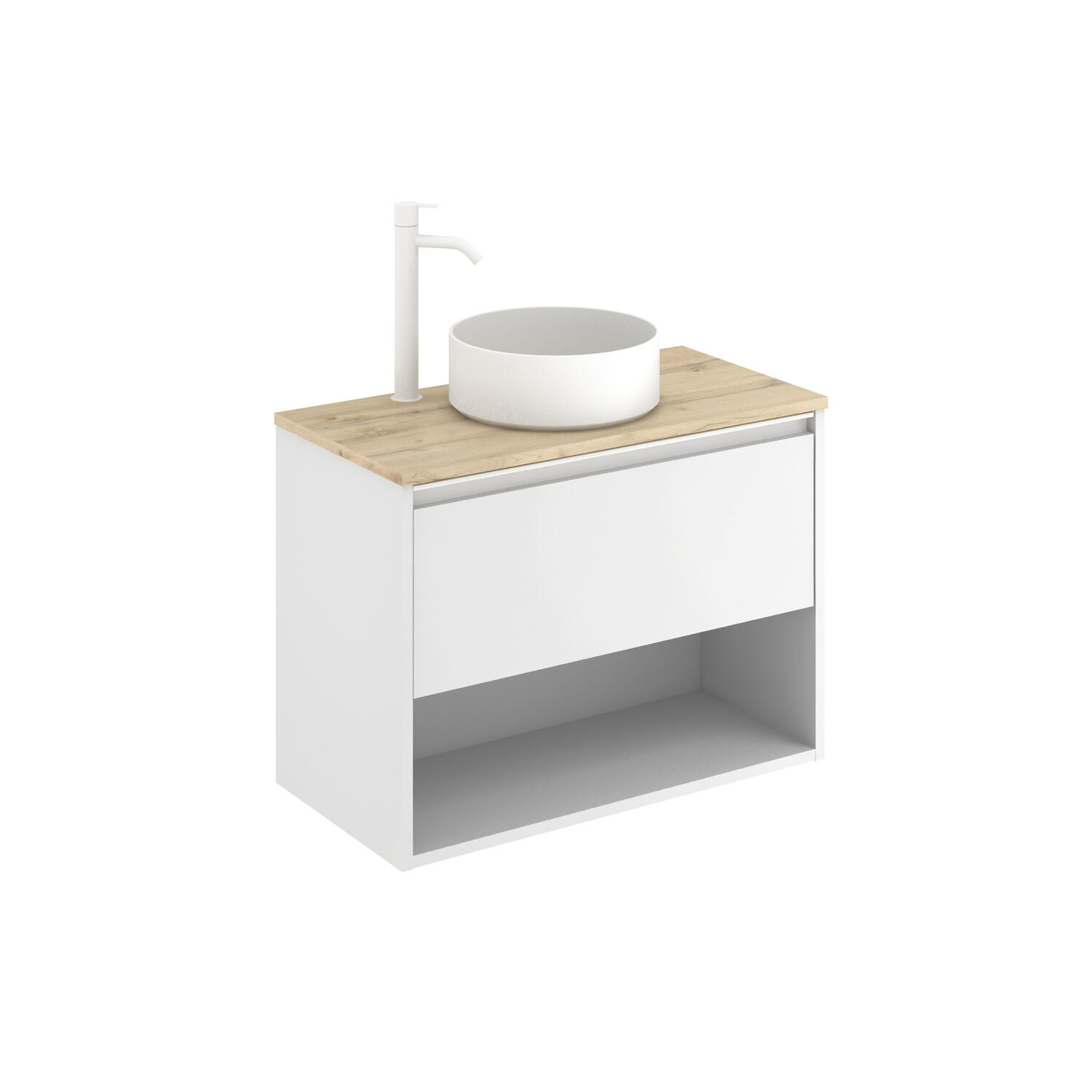 Mueble de baño con lavabo  Klein blanco mate 70x35 cm - 2